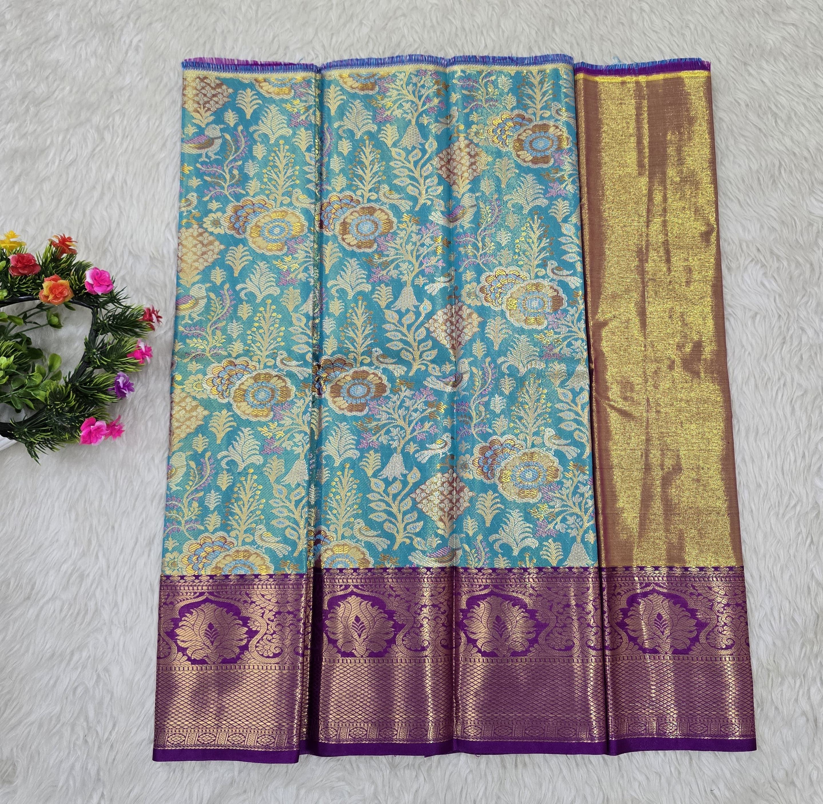 (0–1 Year) Lehenga – Unstitched (Blouse + Material)