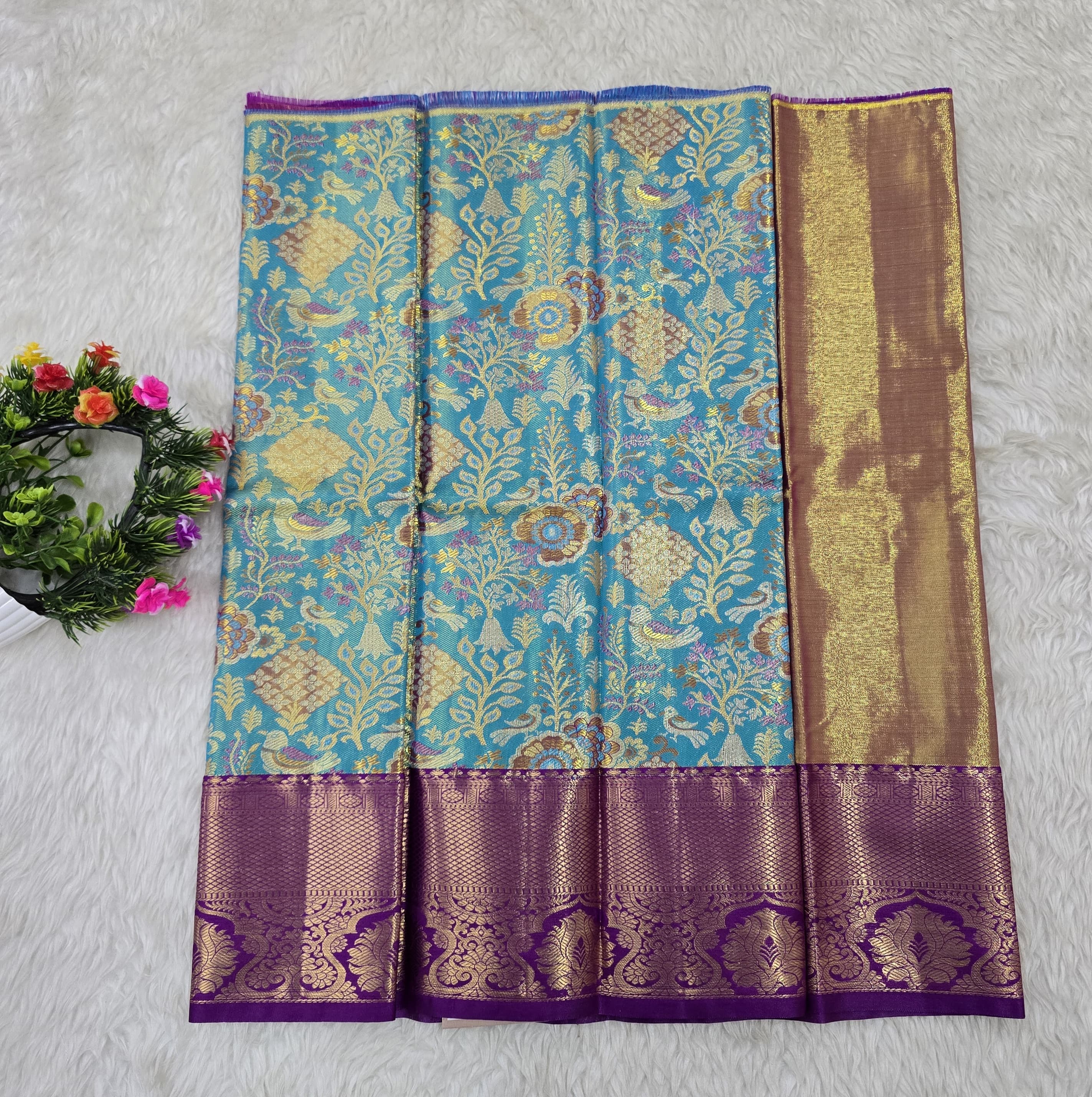 (0–1 Year) Lehenga – Unstitched (Blouse + Material)