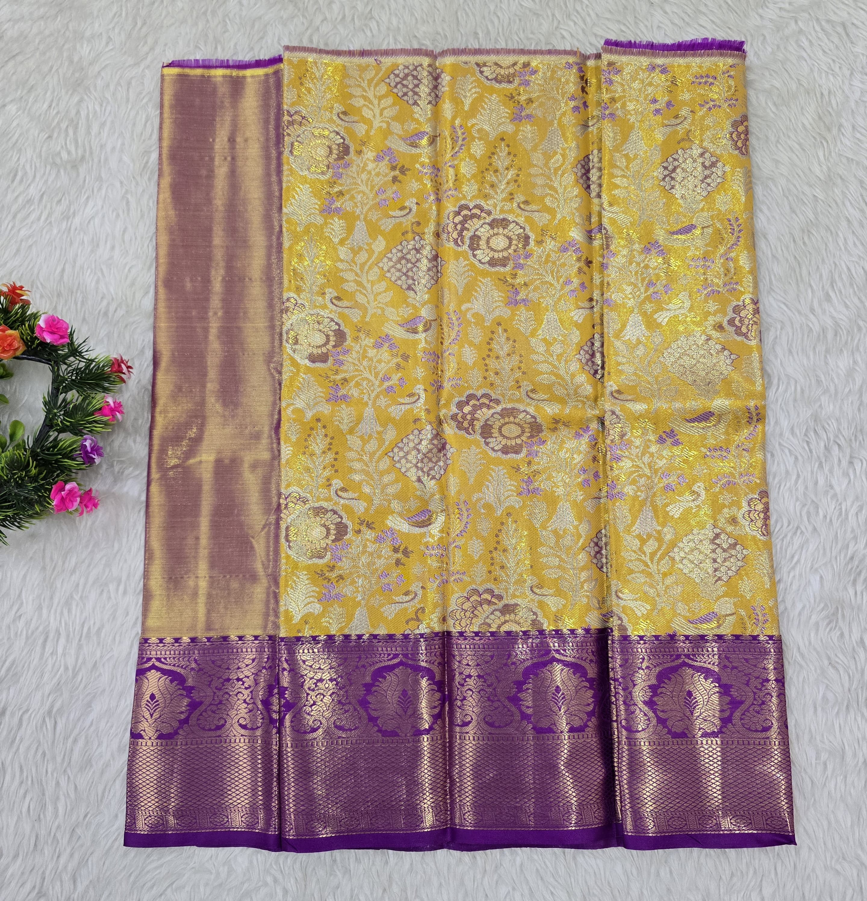 (0–1 Year) Lehenga – Unstitched (Blouse + Material)