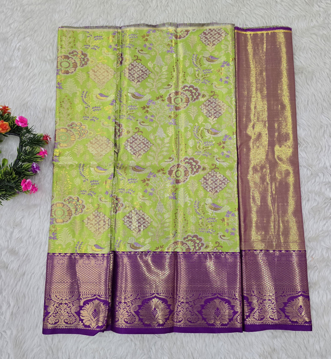 (0–1 Year) Lehenga – Unstitched (Blouse + Material)