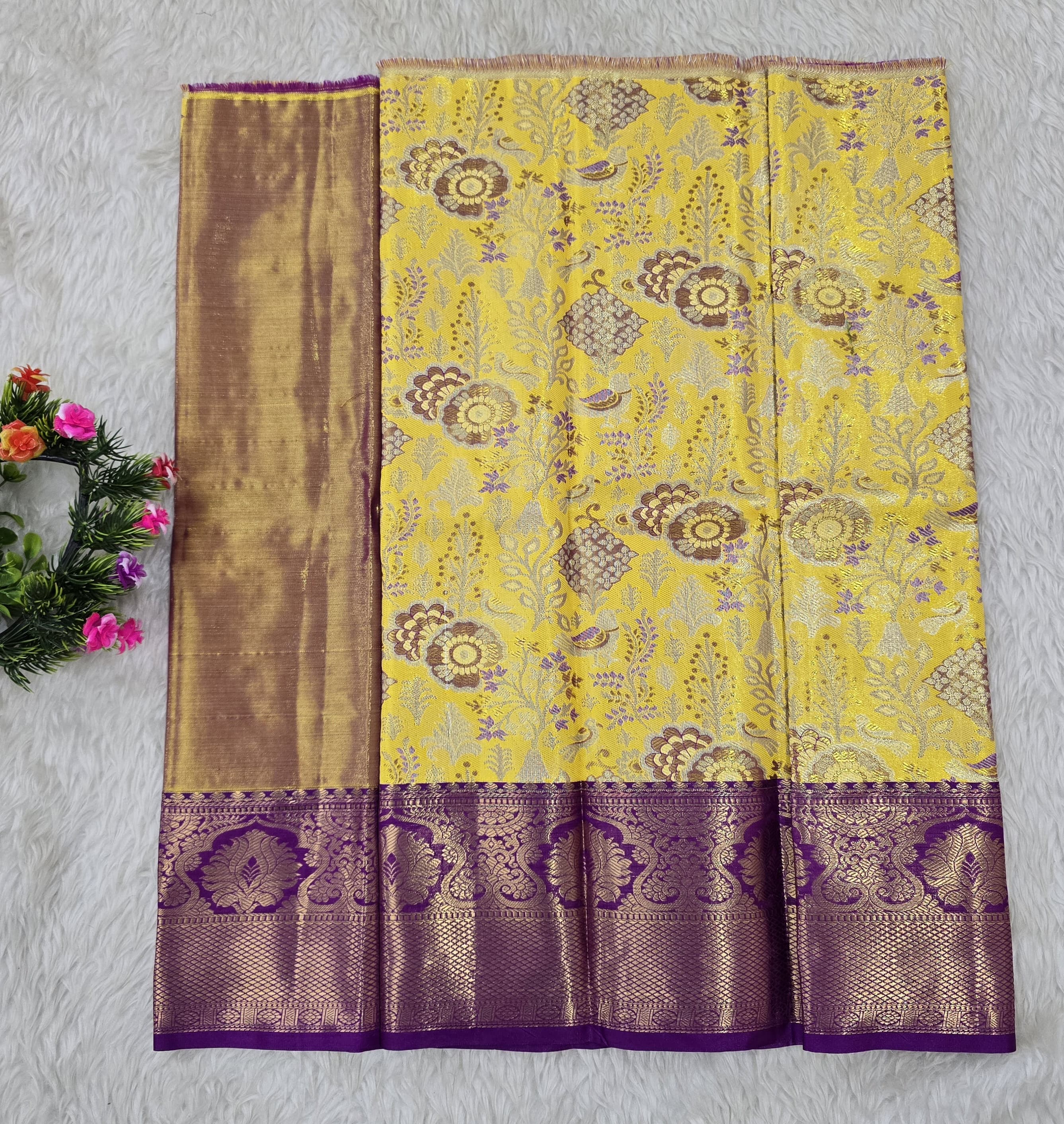 (0–1 Year) Lehenga – Unstitched (Blouse + Material)