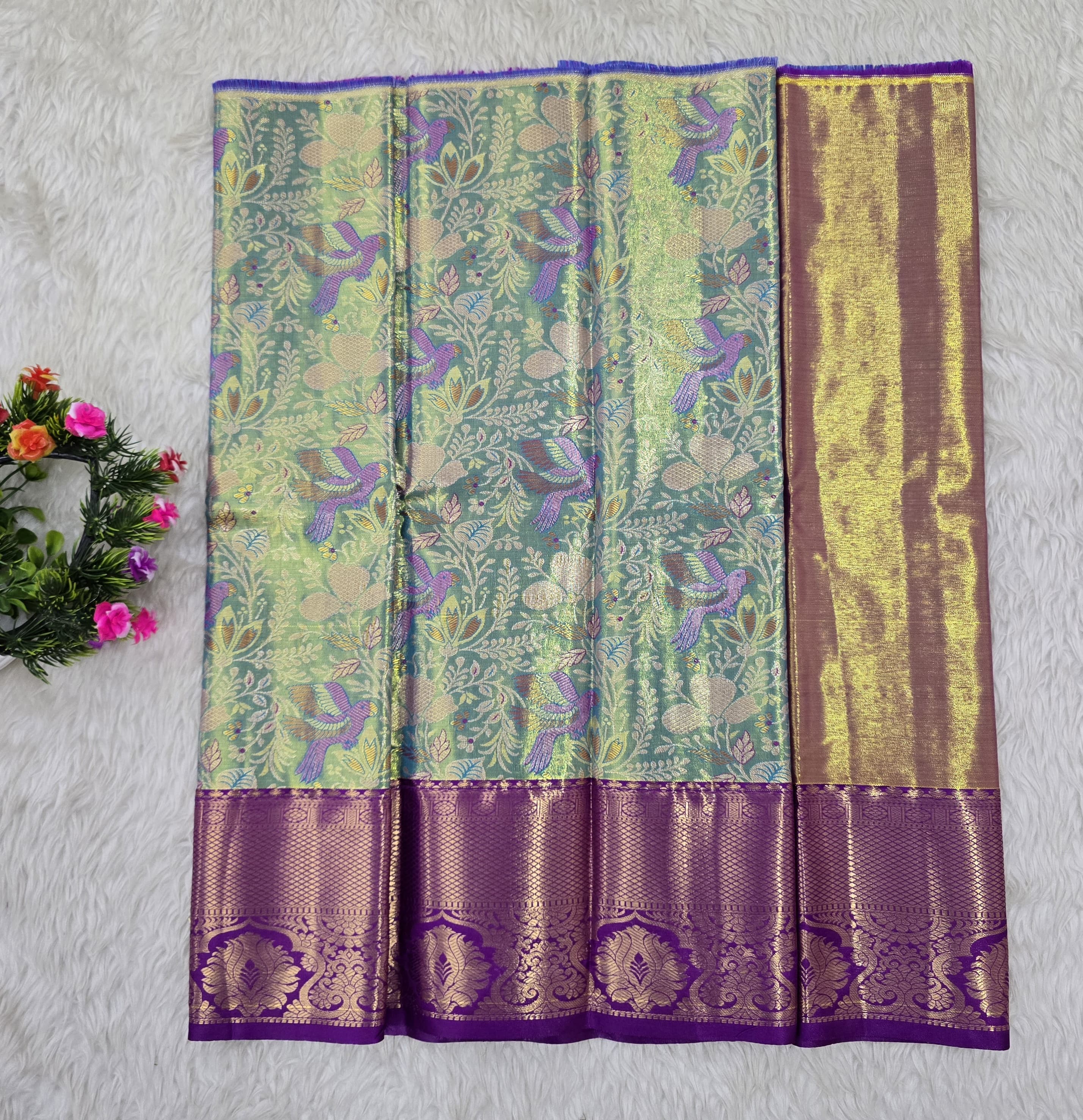 (0–1 Year) Lehenga – Unstitched (Blouse + Material)
