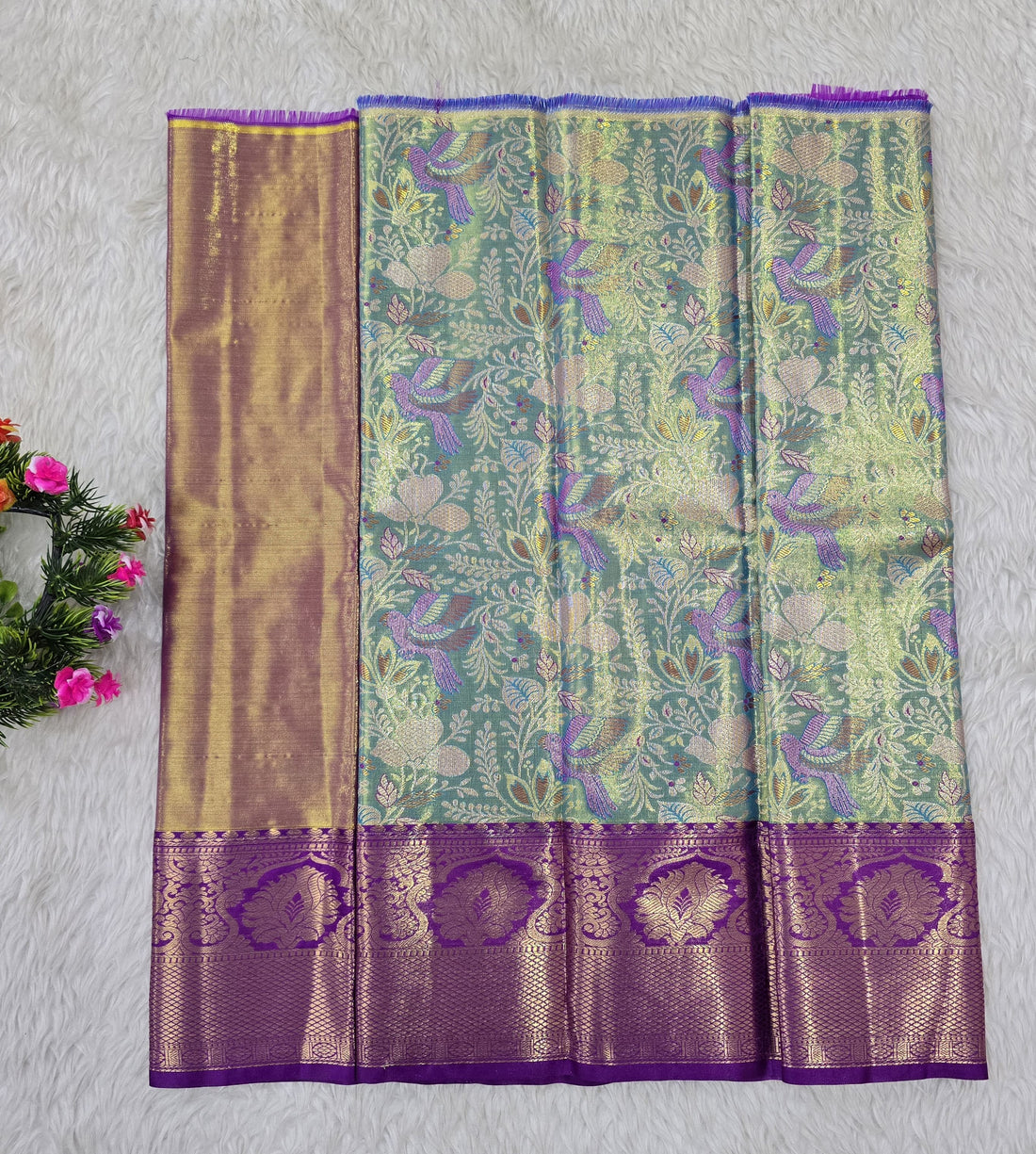 (0–1 Year) Lehenga – Unstitched (Blouse + Material)