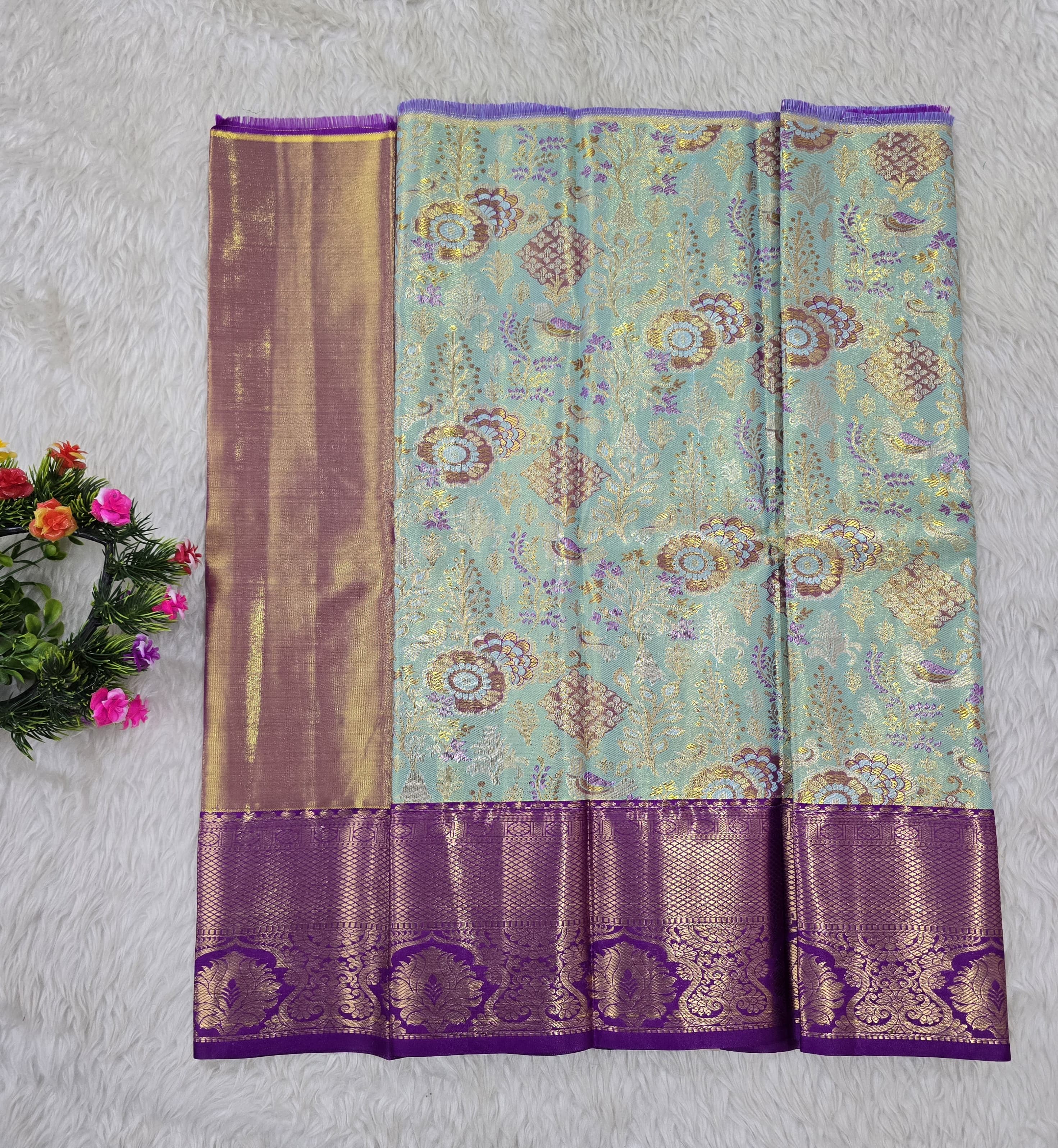 (0–1 Year) Lehenga – Unstitched (Blouse + Material)