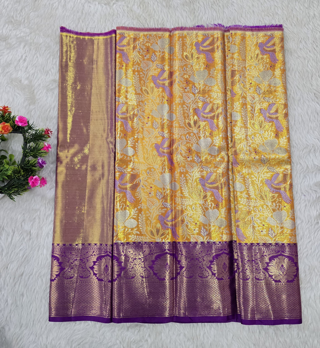 (0–1 Year) Lehenga – Unstitched (Blouse + Material)