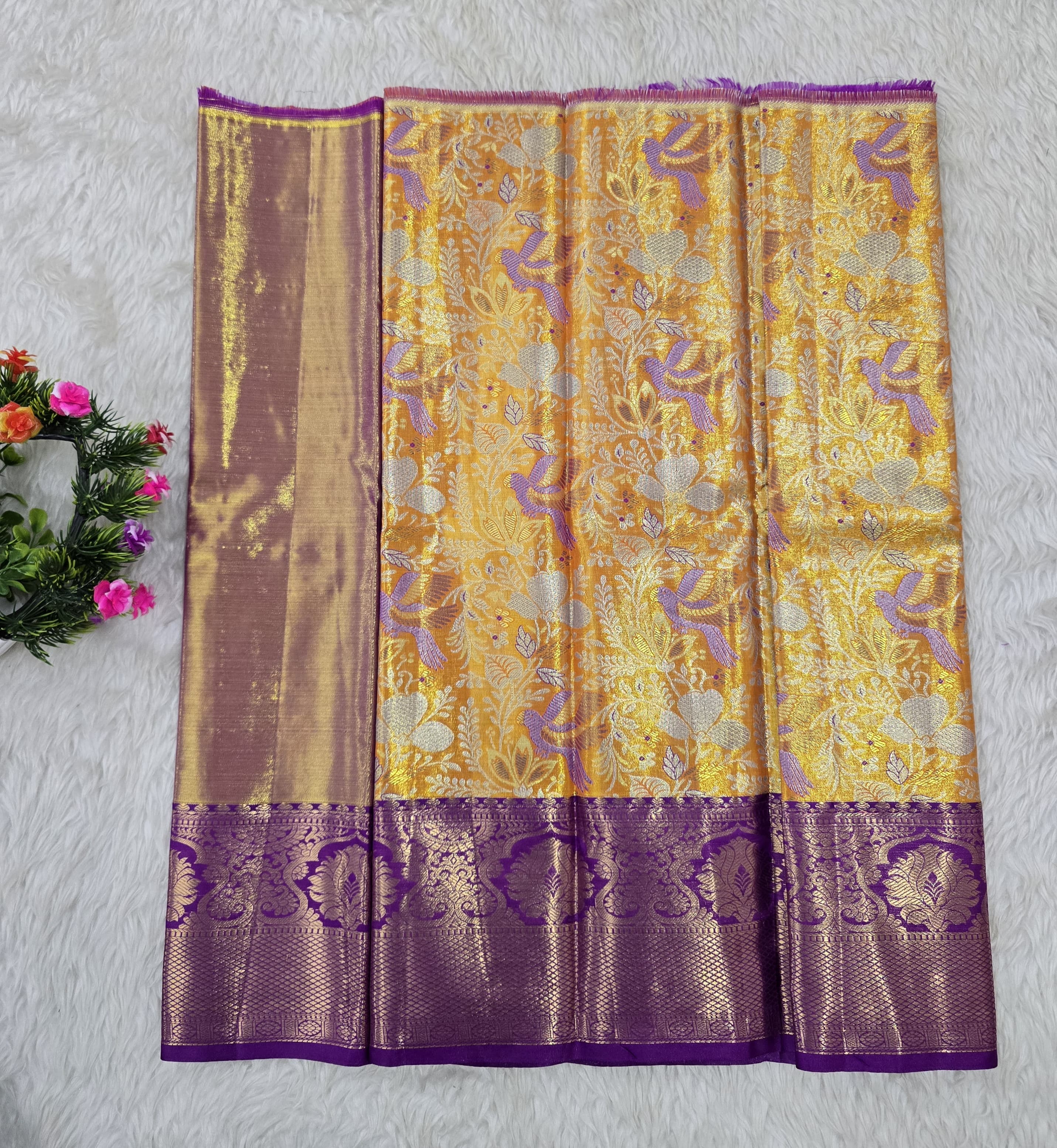 (0–1 Year) Lehenga – Unstitched (Blouse + Material)