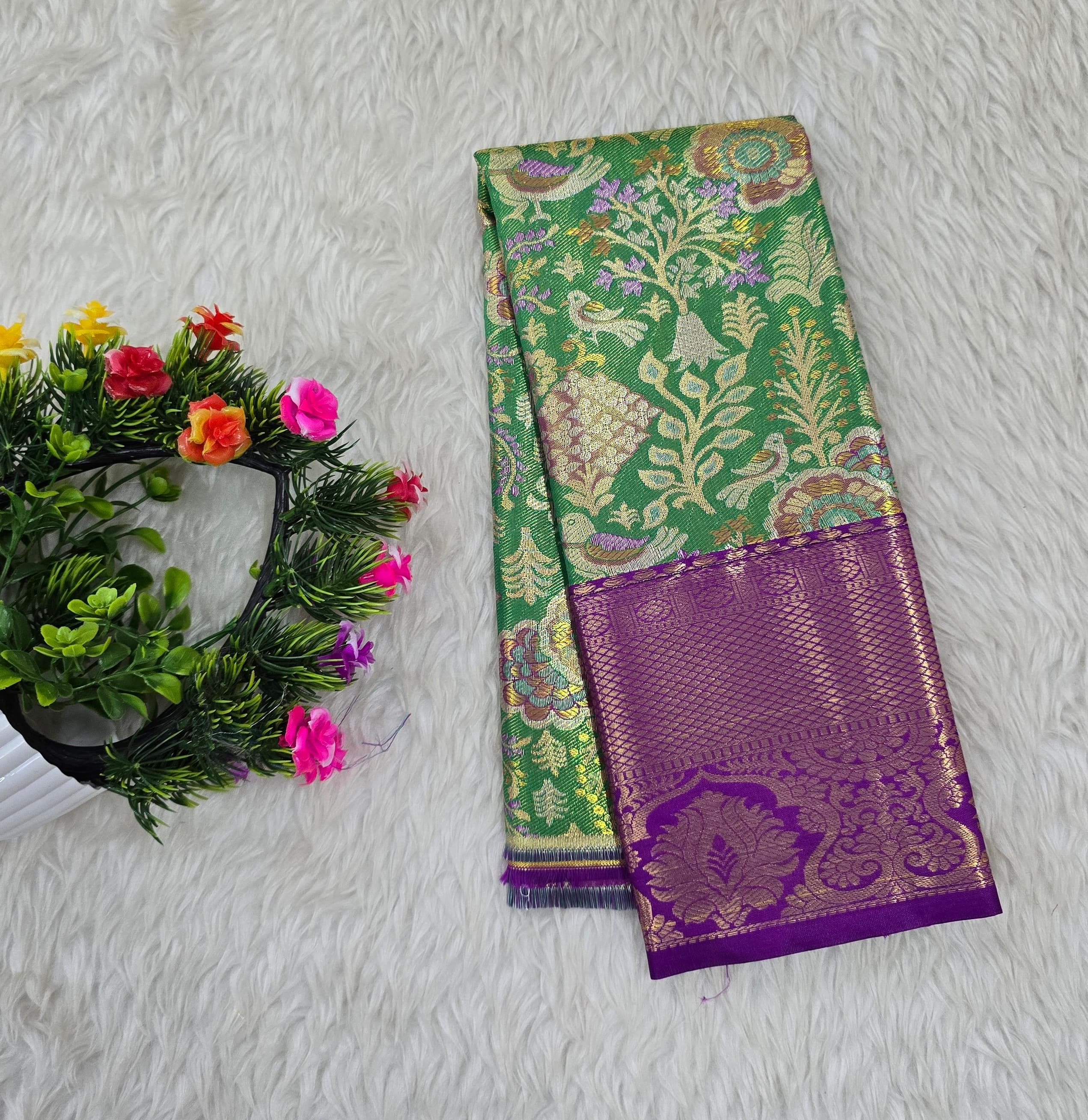 (0–1 Year) Lehenga – Unstitched (Blouse + Material)
