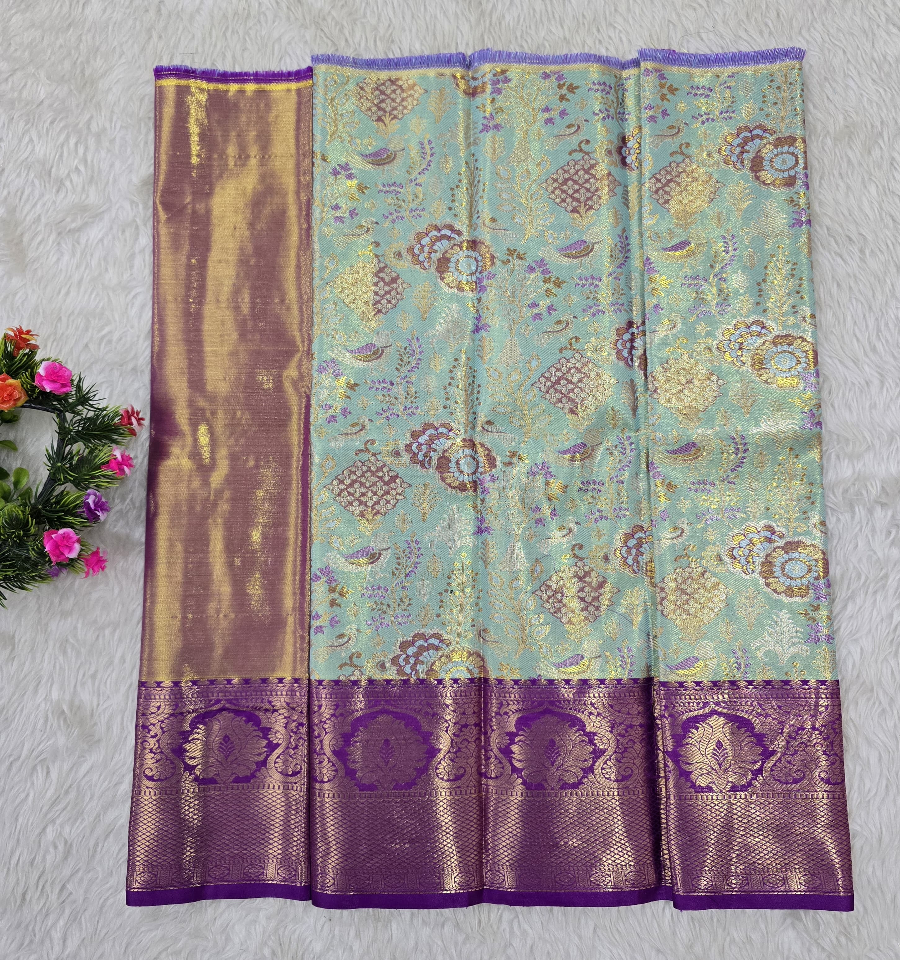 (0–1 Year) Lehenga – Unstitched (Blouse + Material)
