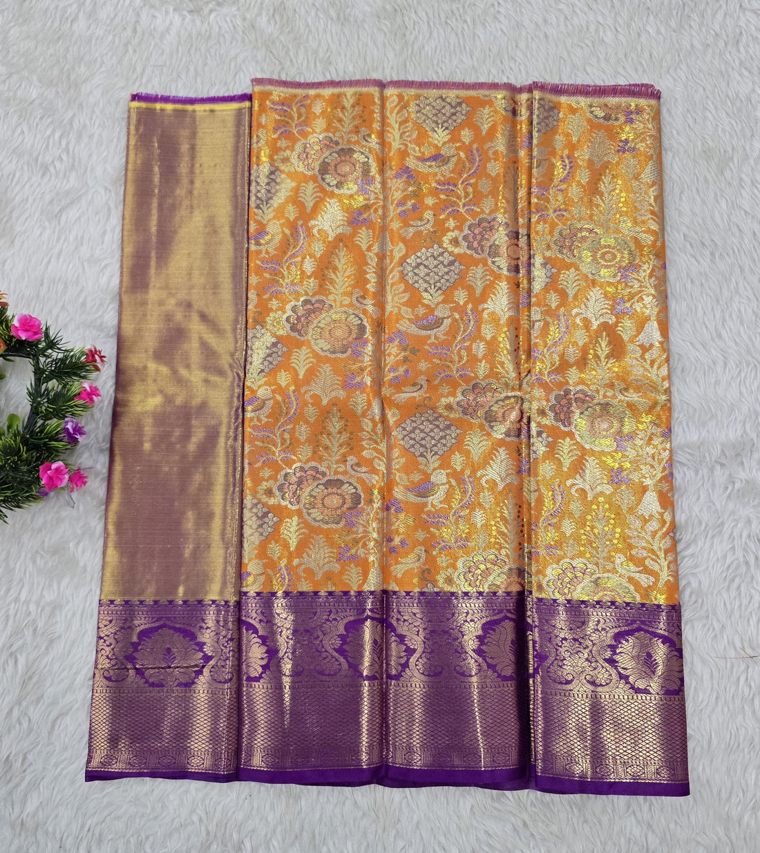 (0–1 Year) Lehenga – Unstitched (Blouse + Material)