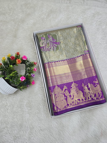 Semi Kanchipattu Tissue Sarees