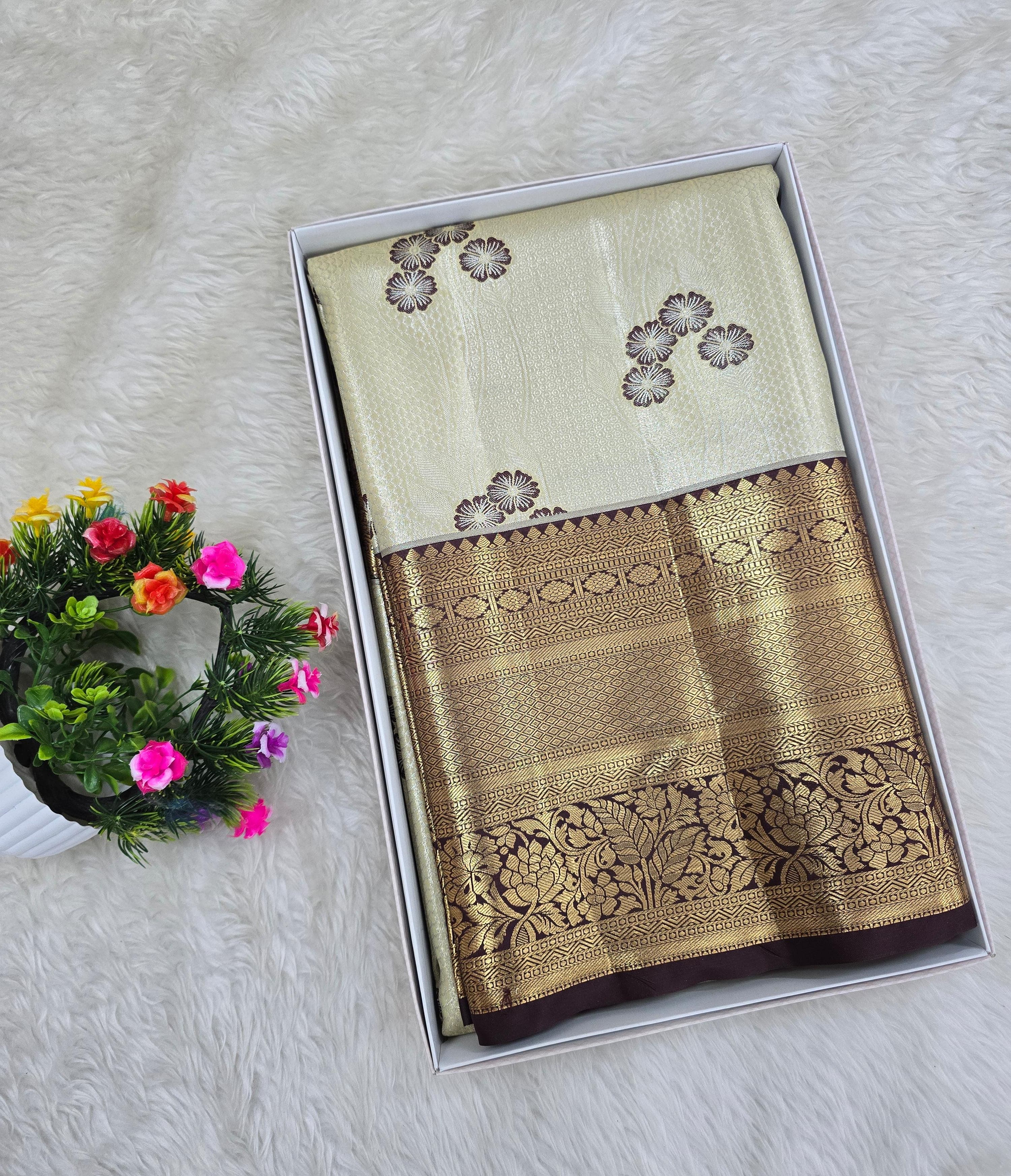 Semi Kanchipattu Tissue Sarees