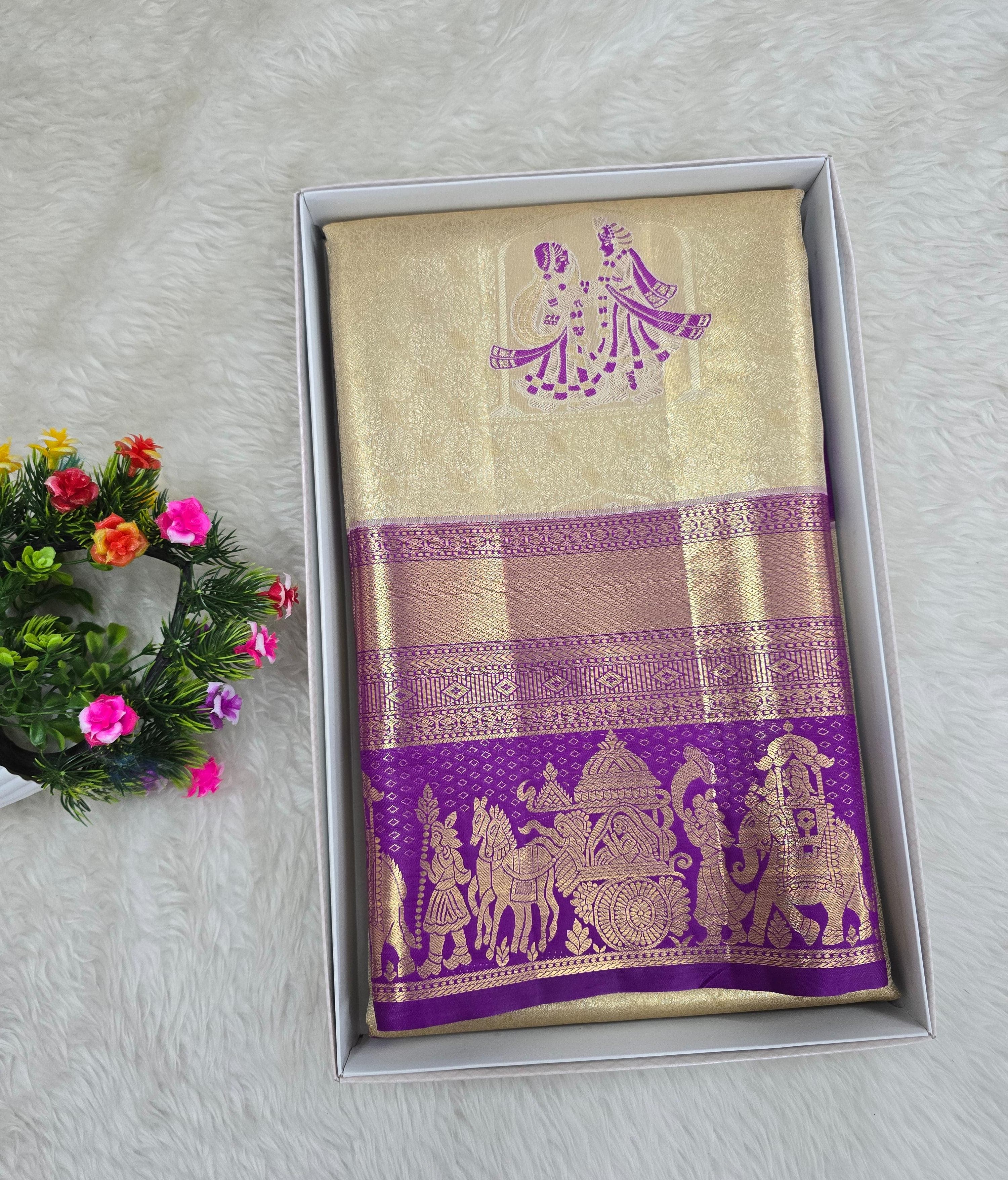 Semi Kanchipattu Tissue Sarees