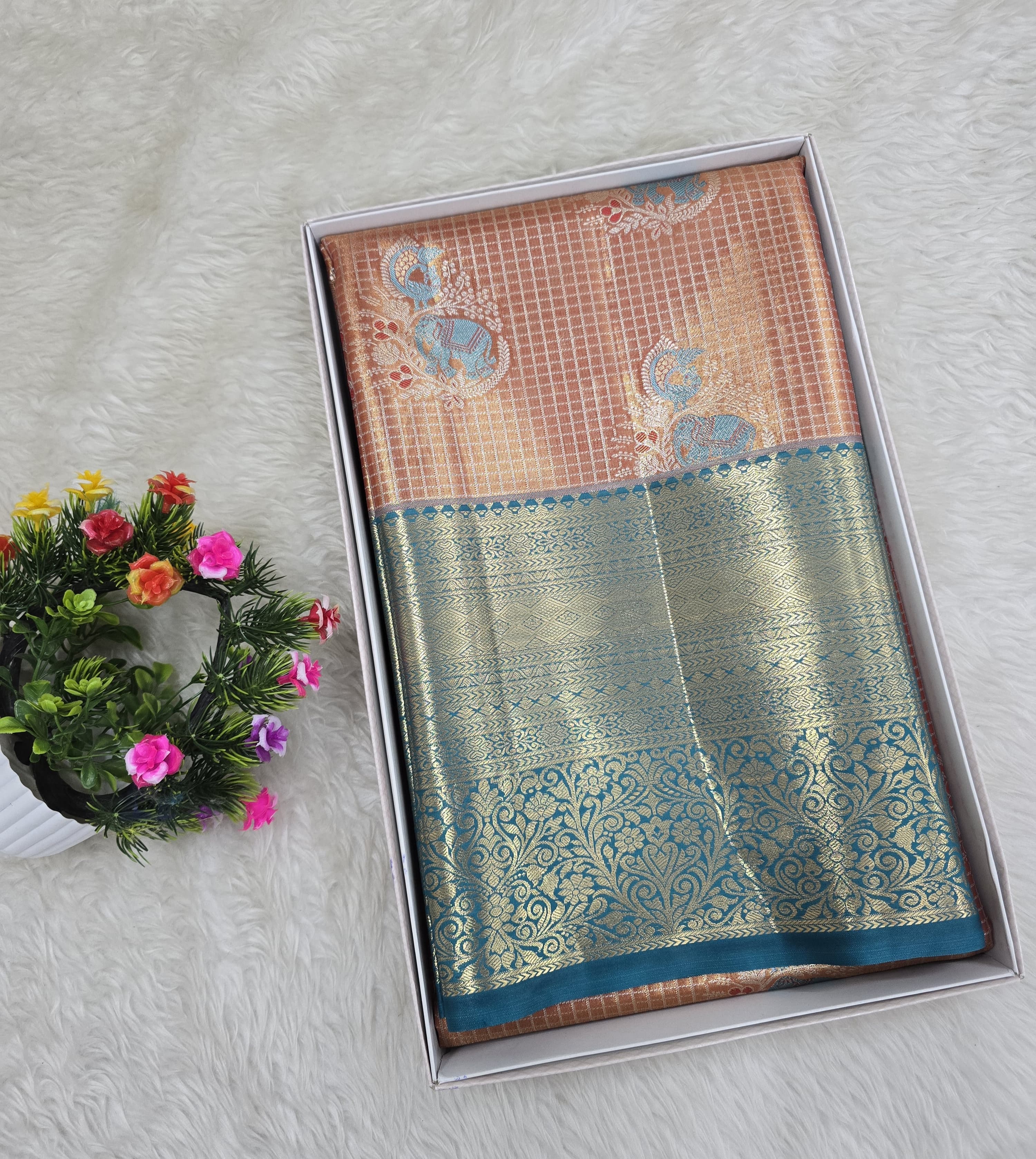 Semi Kanchipattu Tissue Sarees