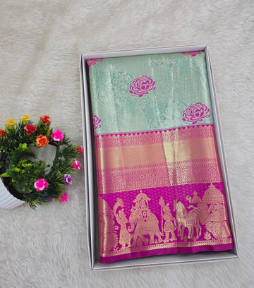 Semi Kanchipattu Tissue Sarees