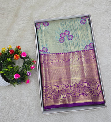 Semi Kanchipattu Tissue Sarees