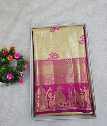 Semi Kanchipattu Tissue Sarees