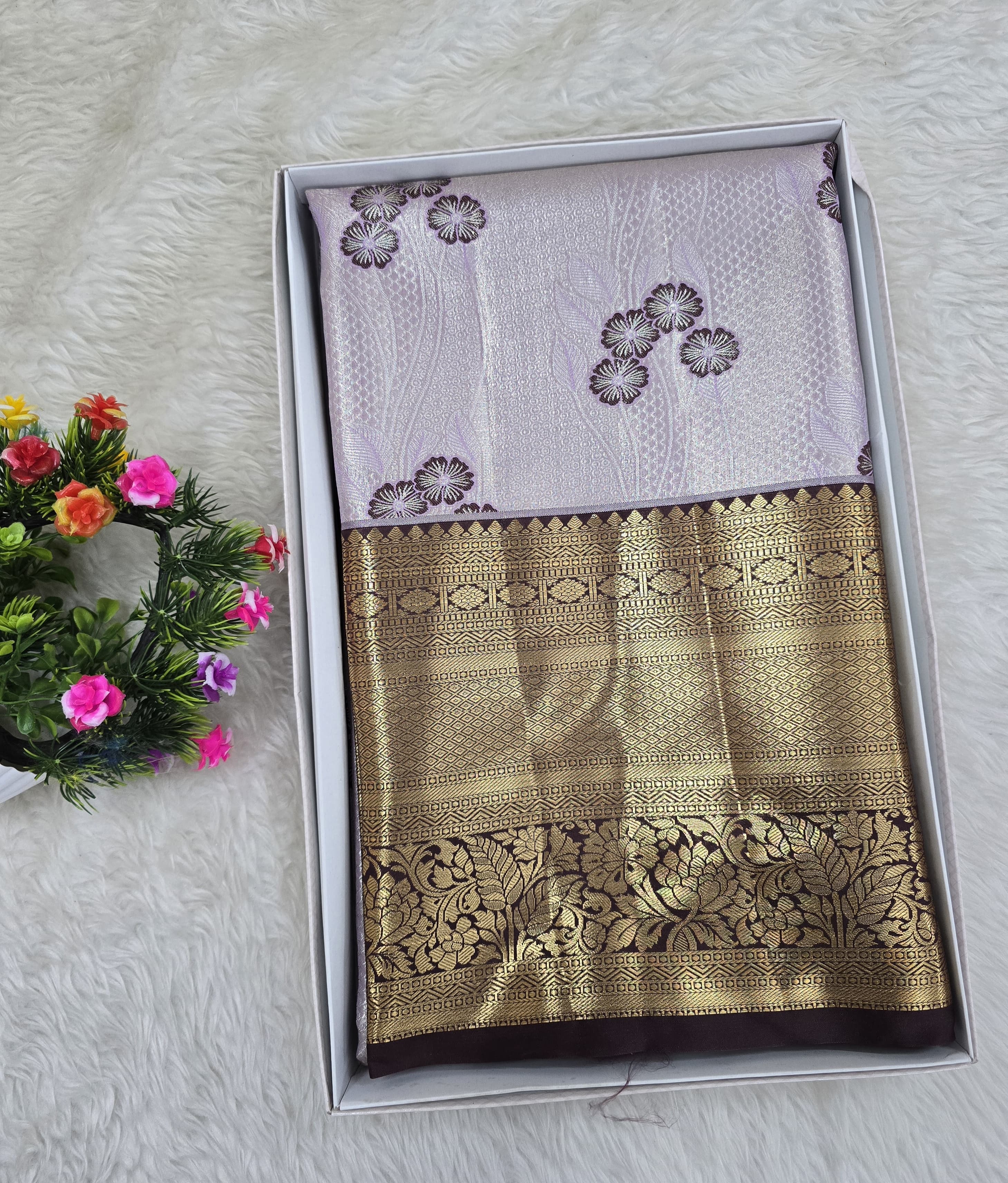 Semi Kanchipattu Tissue Sarees