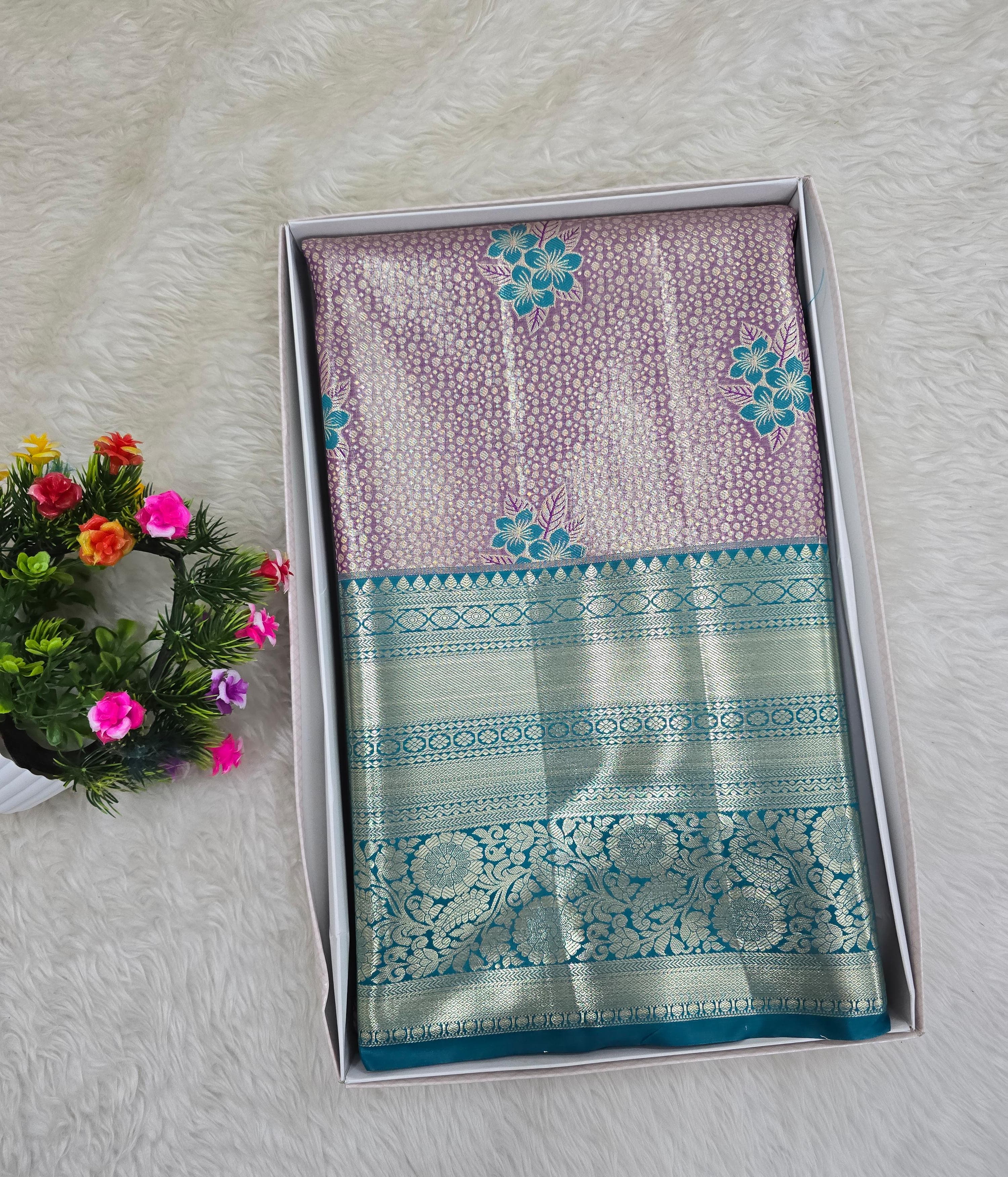Semi Kanchipattu Tissue Sarees