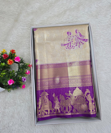 Semi Kanchipattu Tissue Sarees