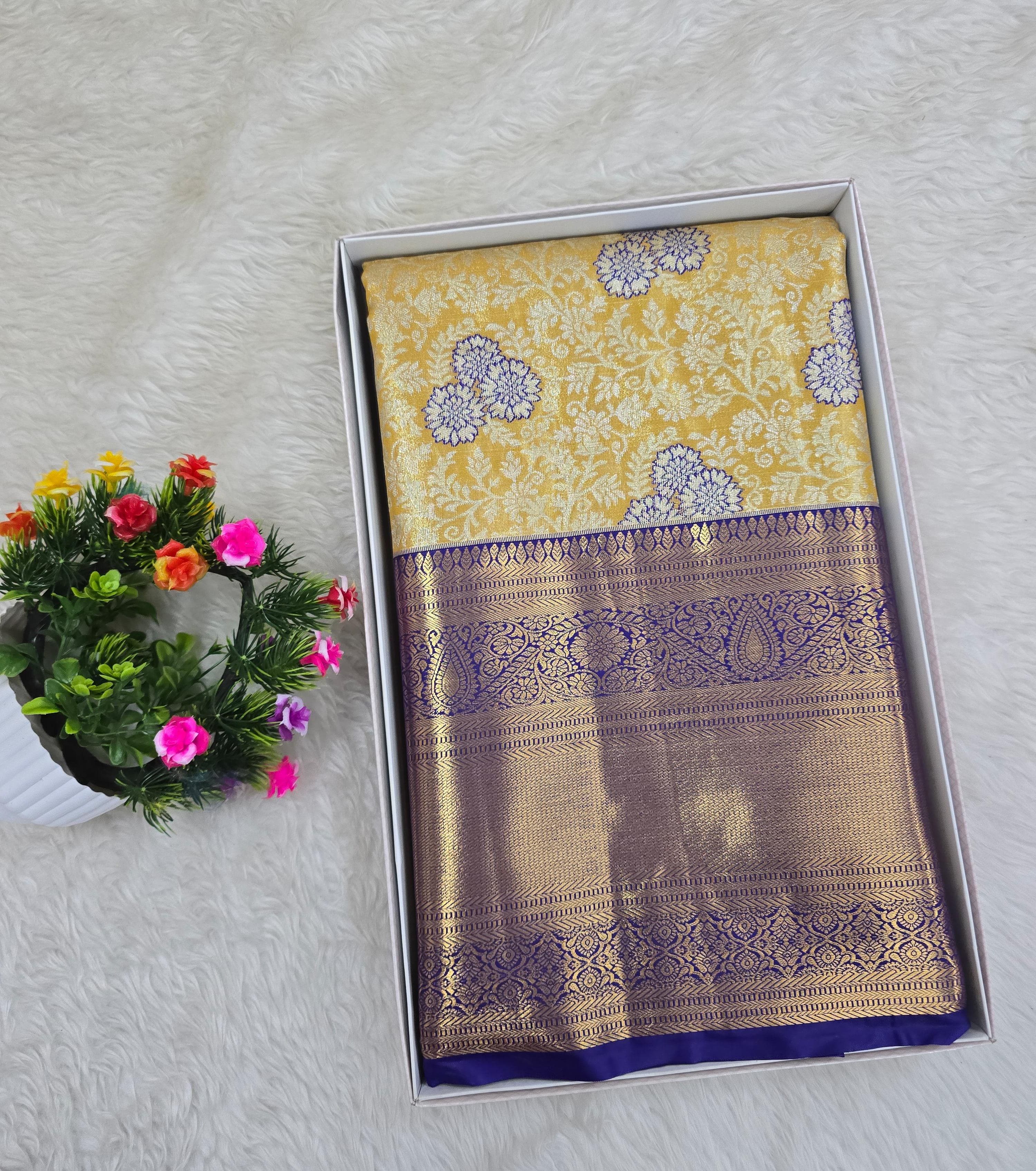 Semi Kanchipattu Tissue Sarees