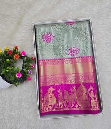 Semi Kanchipattu Tissue Sarees