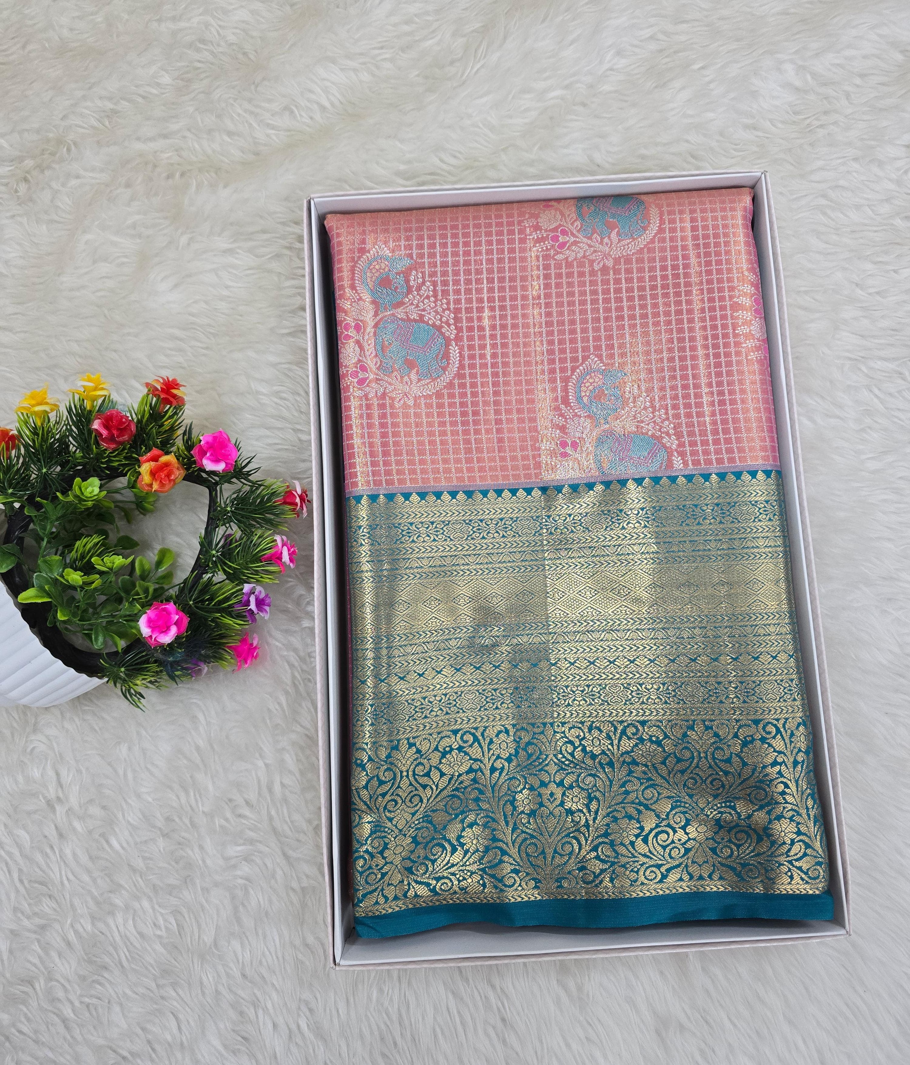 Semi Kanchipattu Tissue Sarees