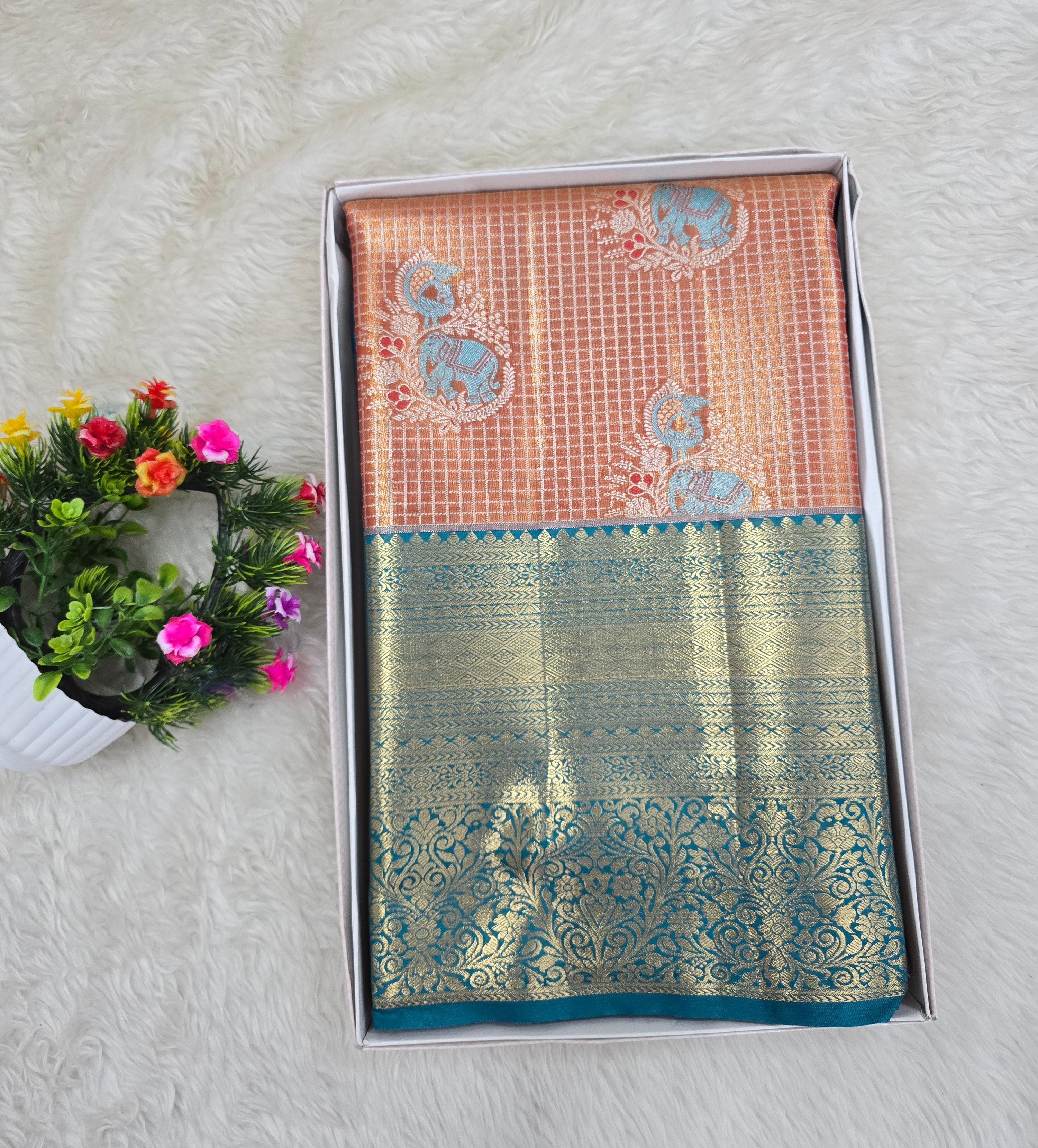 Semi Kanchipattu Tissue Sarees