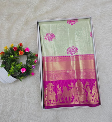 Semi Kanchipattu Tissue Sarees