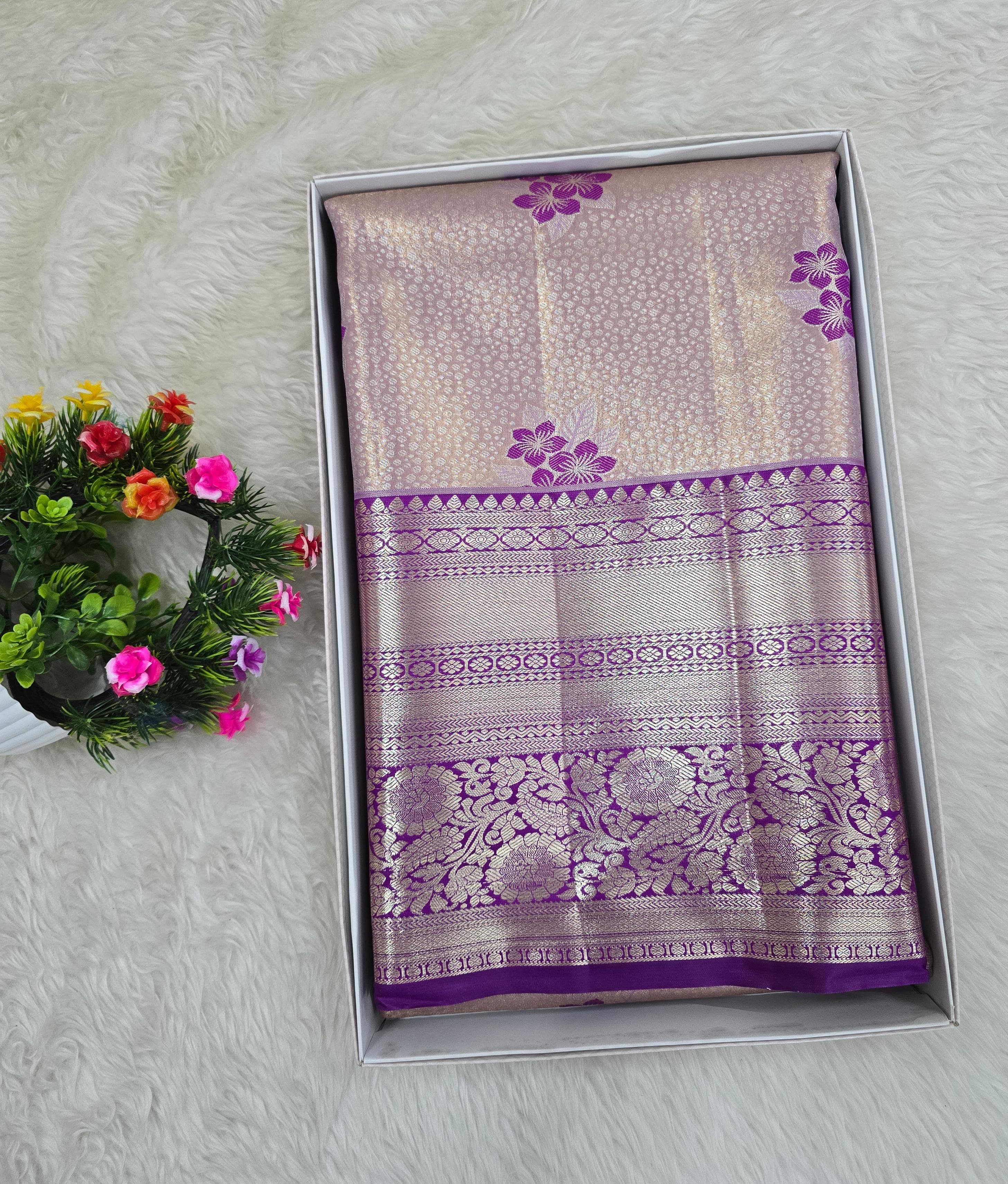 Semi Kanchipattu Tissue Sarees