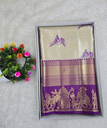 Semi Kanchipattu Tissue Sarees