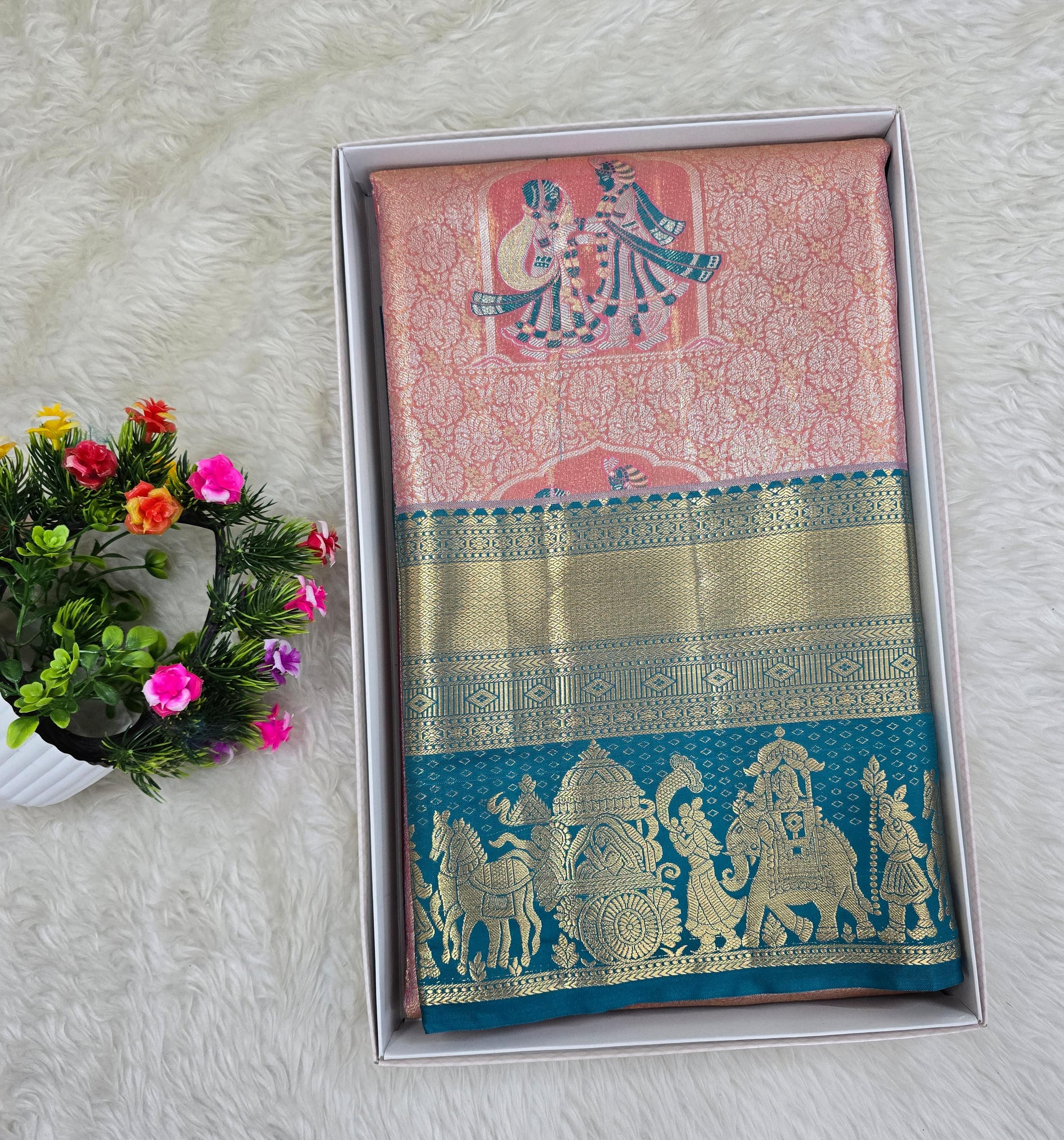 Semi Kanchipattu Tissue Sarees