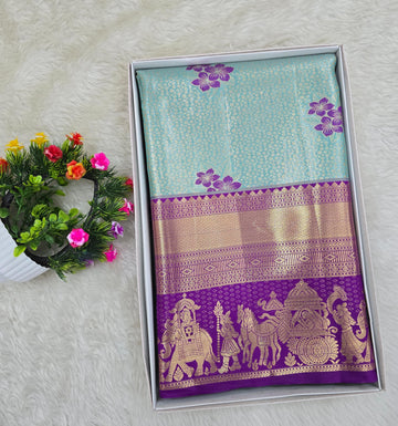 Semi Kanchipattu Tissue Sarees