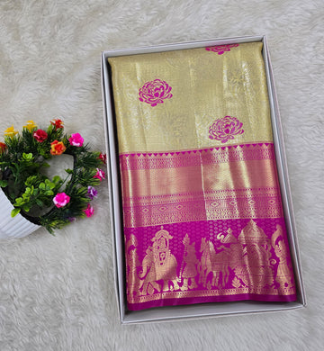 Semi Kanchipattu Tissue Sarees