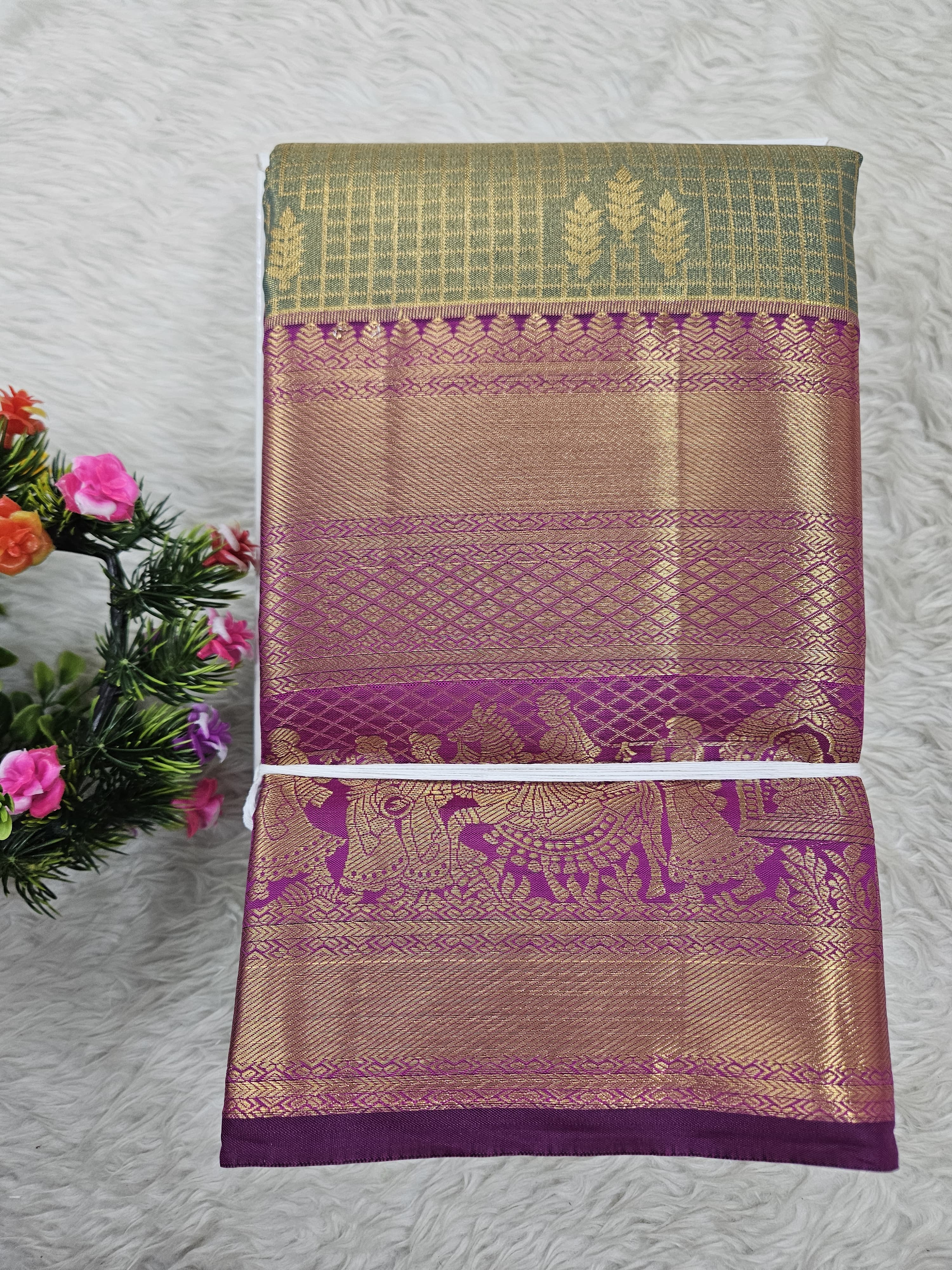 Semi Kanchipattu Tissue Sarees