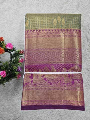 Semi Kanchipattu Tissue Sarees
