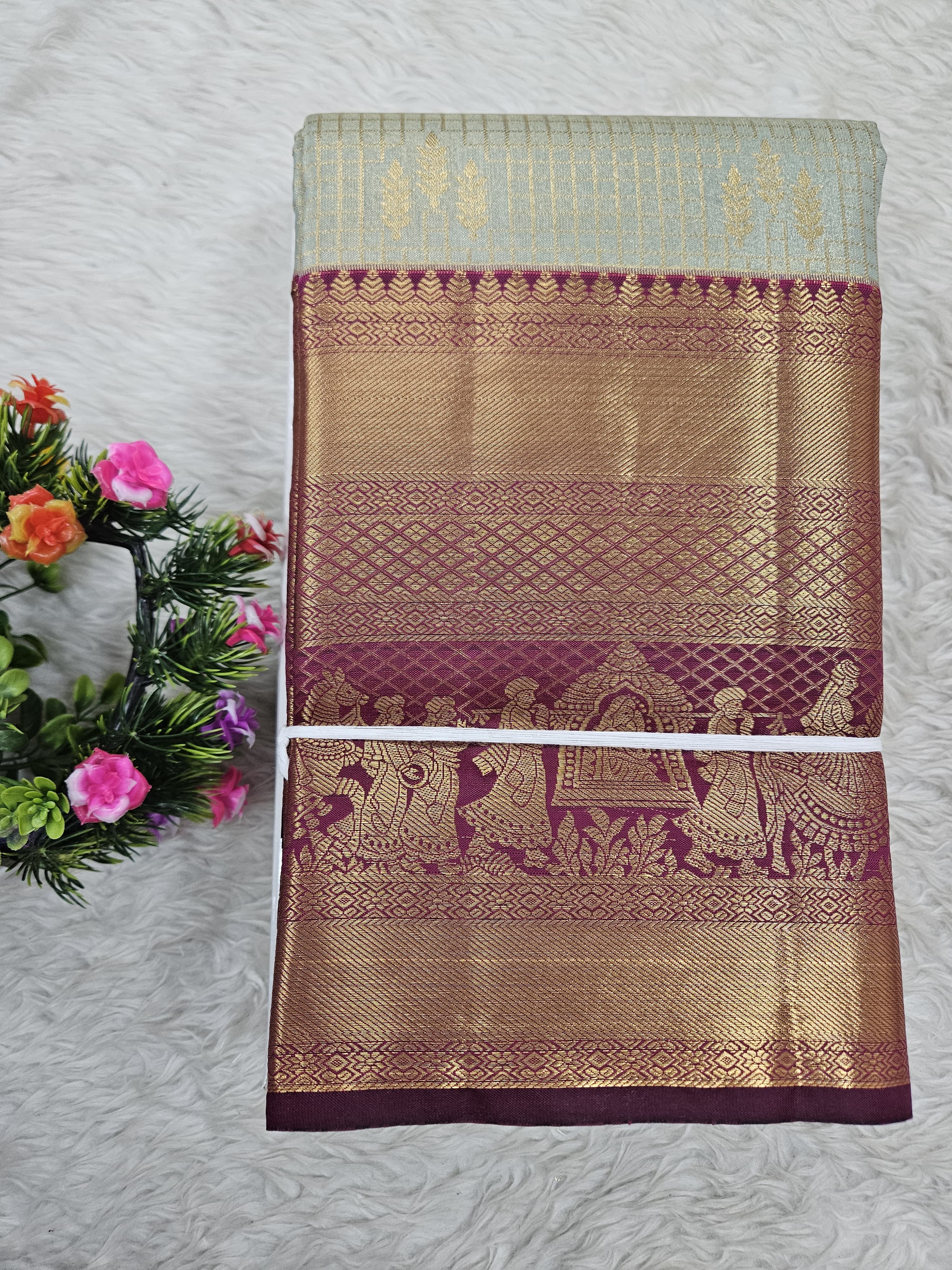 Semi Kanchipattu Tissue Sarees