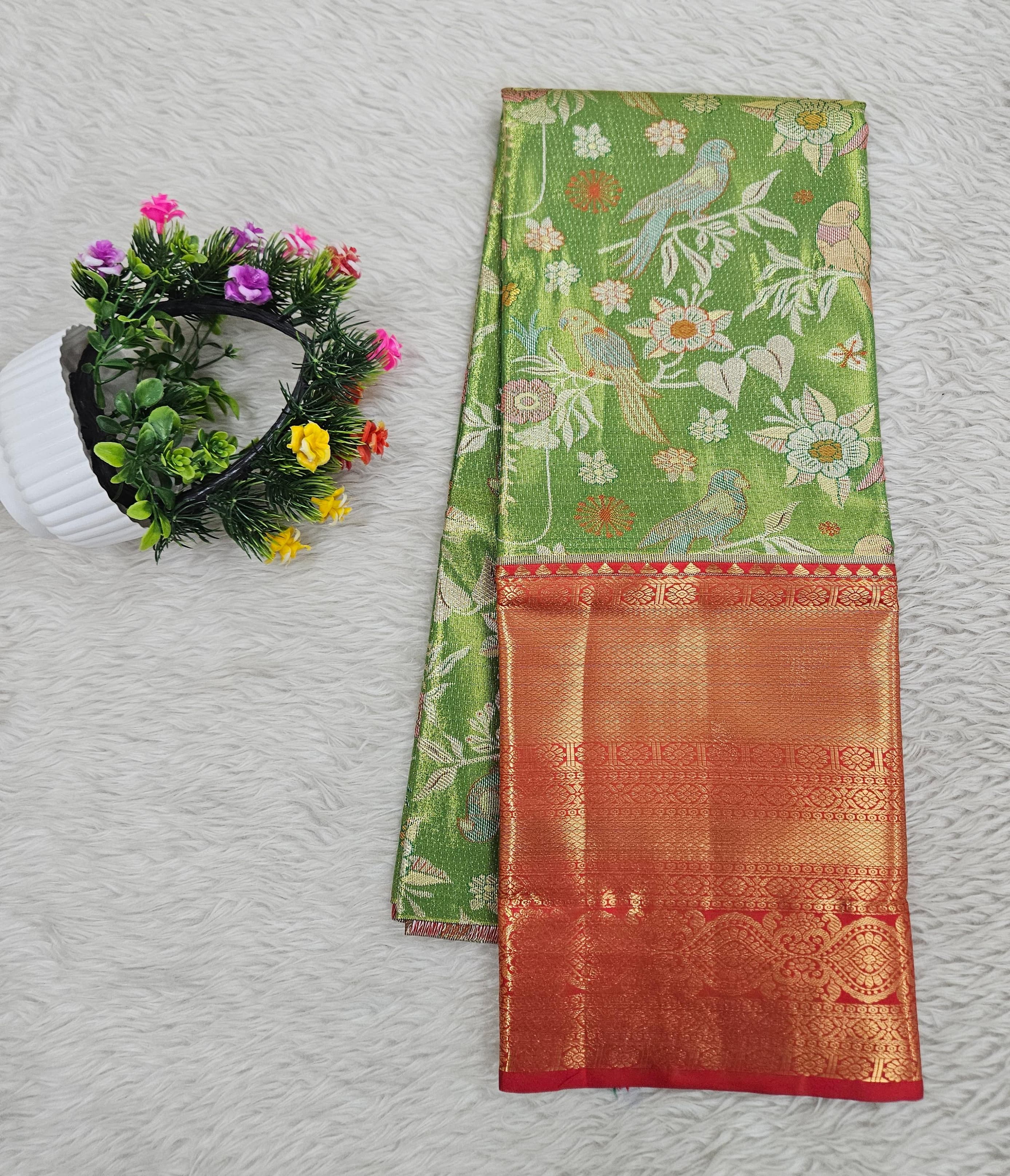 (5–10 Year) Lehenga – Unstitched (Blouse + Material)