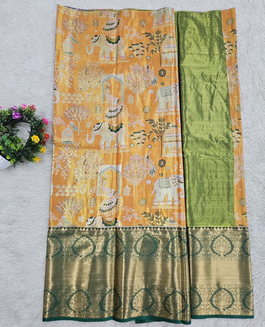 (5–10 Year) Lehenga – Unstitched (Blouse + Material)