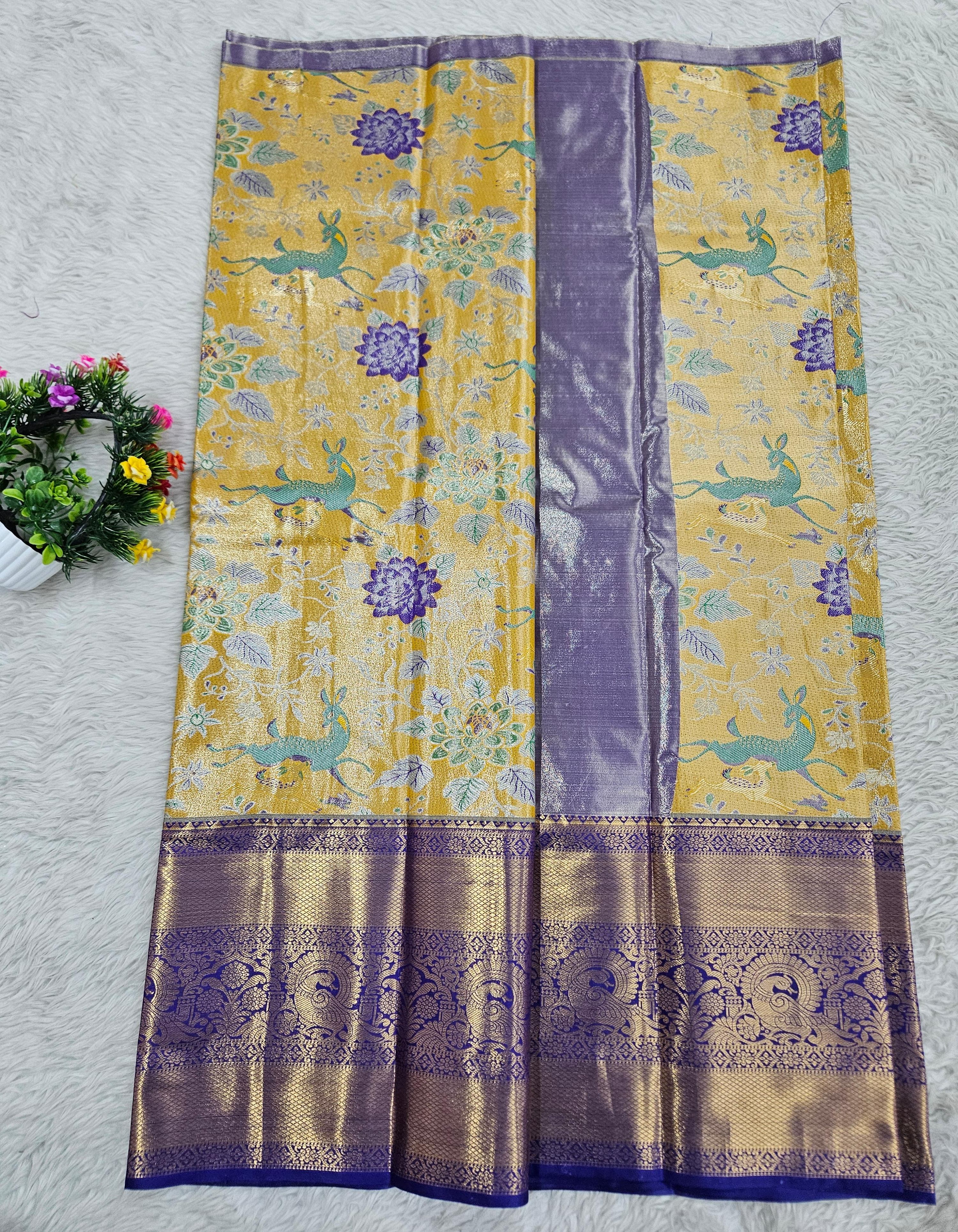 (5–10 Year) Lehenga – Unstitched (Blouse + Material)