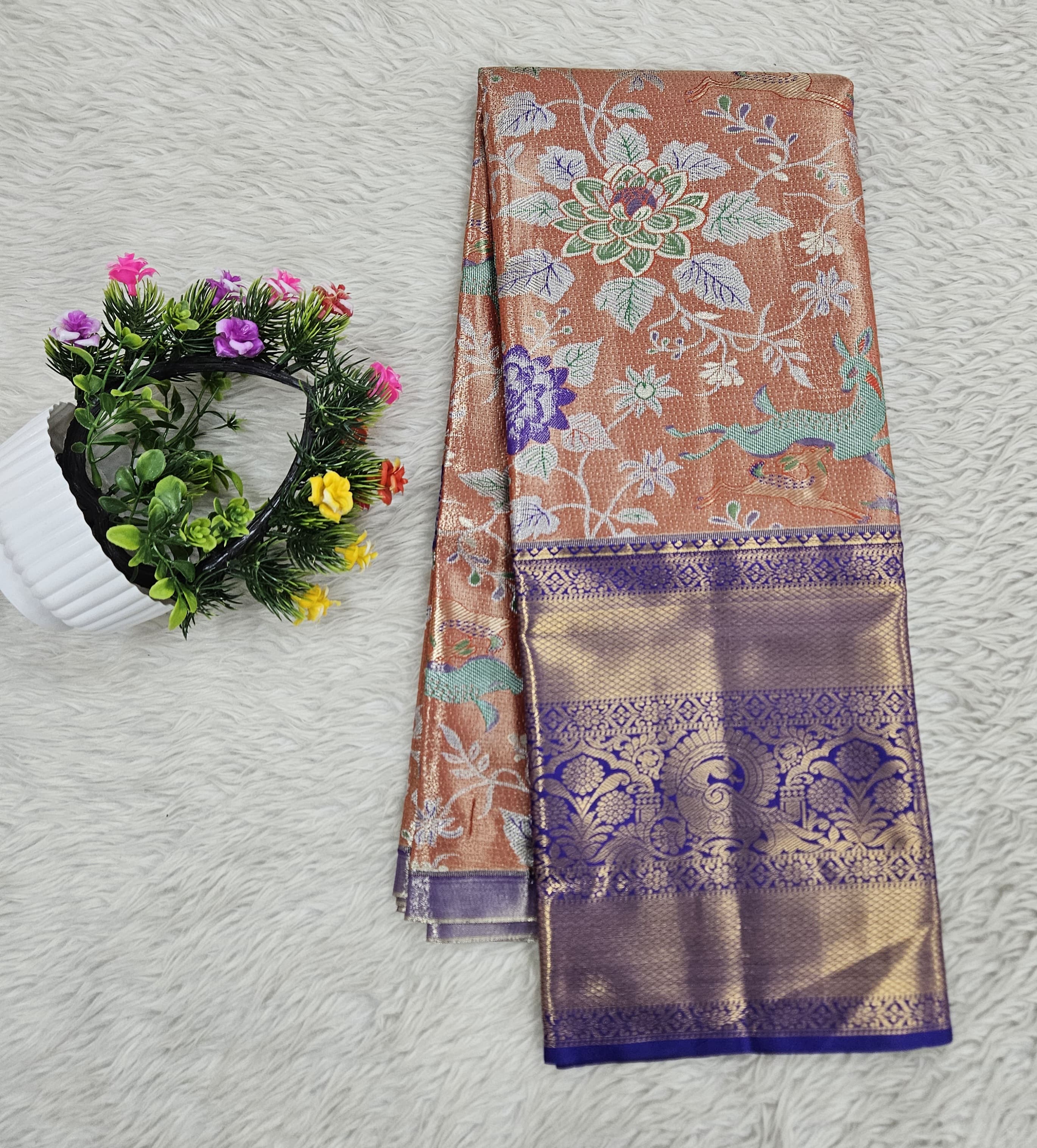 (5–10 Year) Lehenga – Unstitched (Blouse + Material)