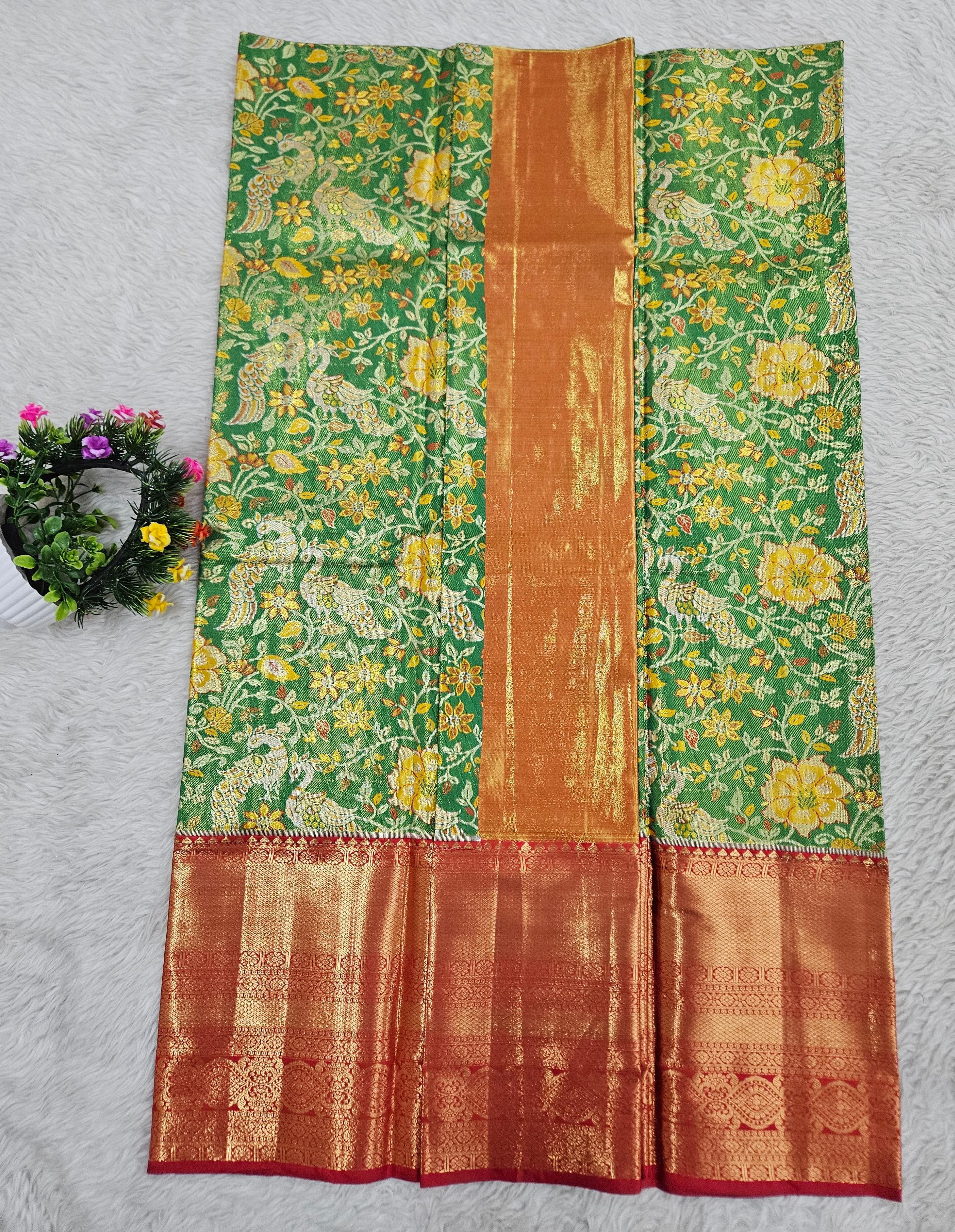 (5–10 Year) Lehenga – Unstitched (Blouse + Material)