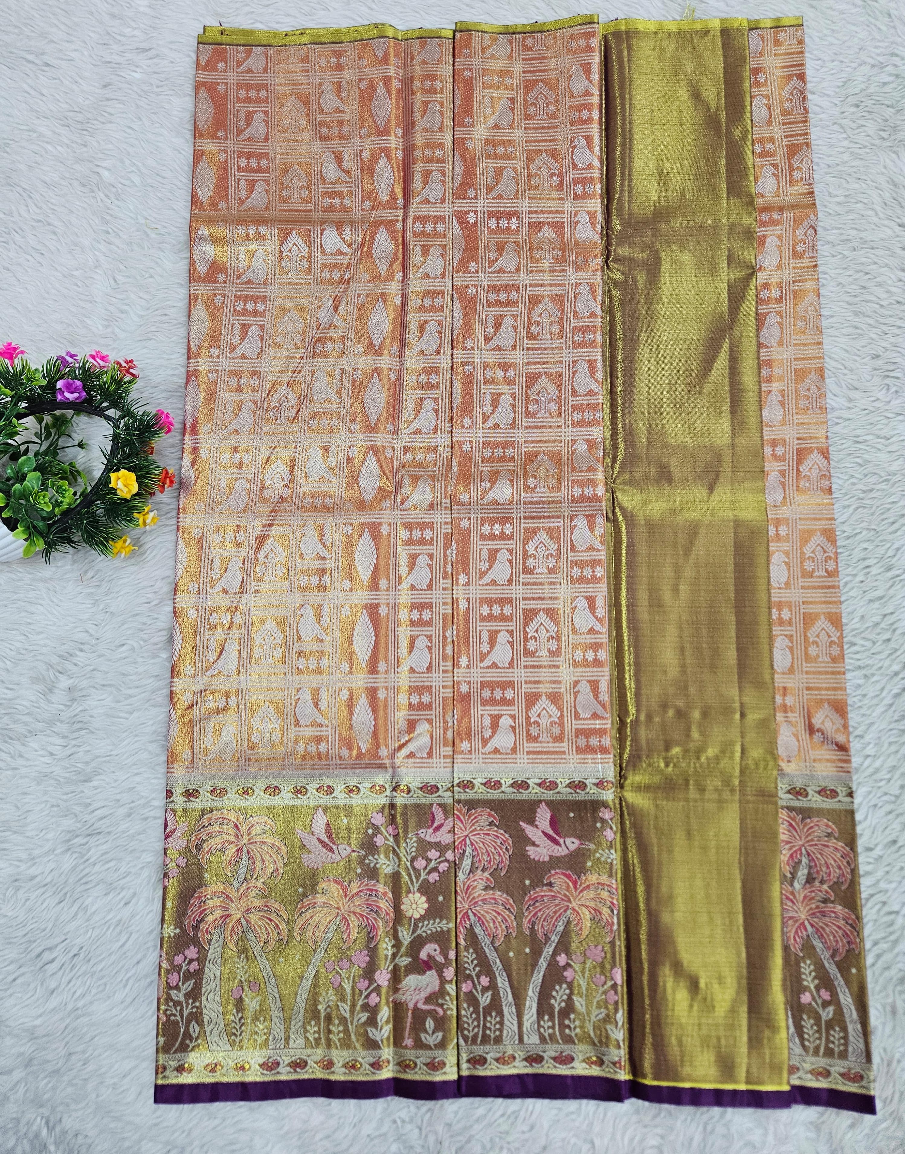 (5–10 Year) Lehenga – Unstitched (Blouse + Material)
