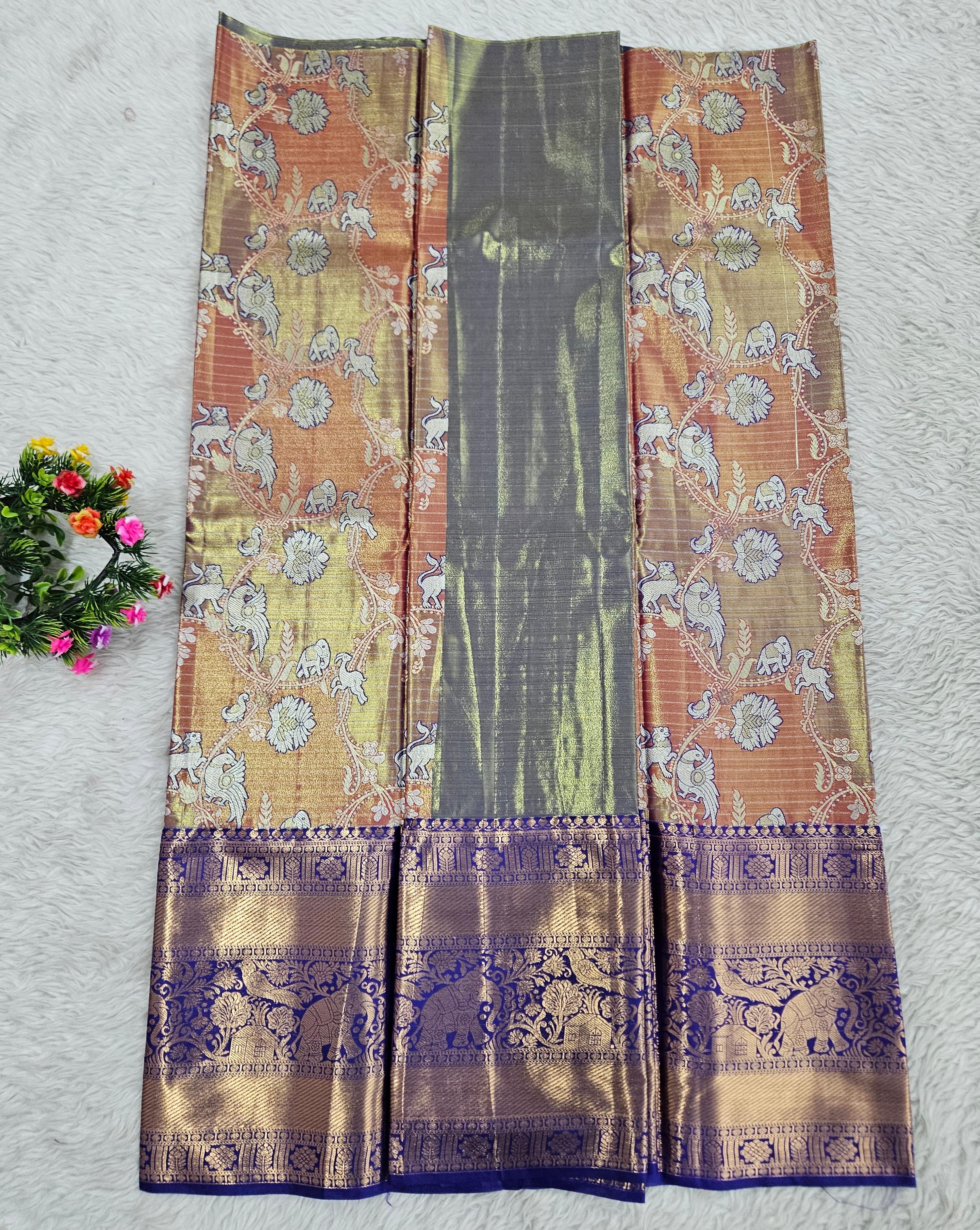 (5–10 Year) Lehenga – Unstitched (Blouse + Material)