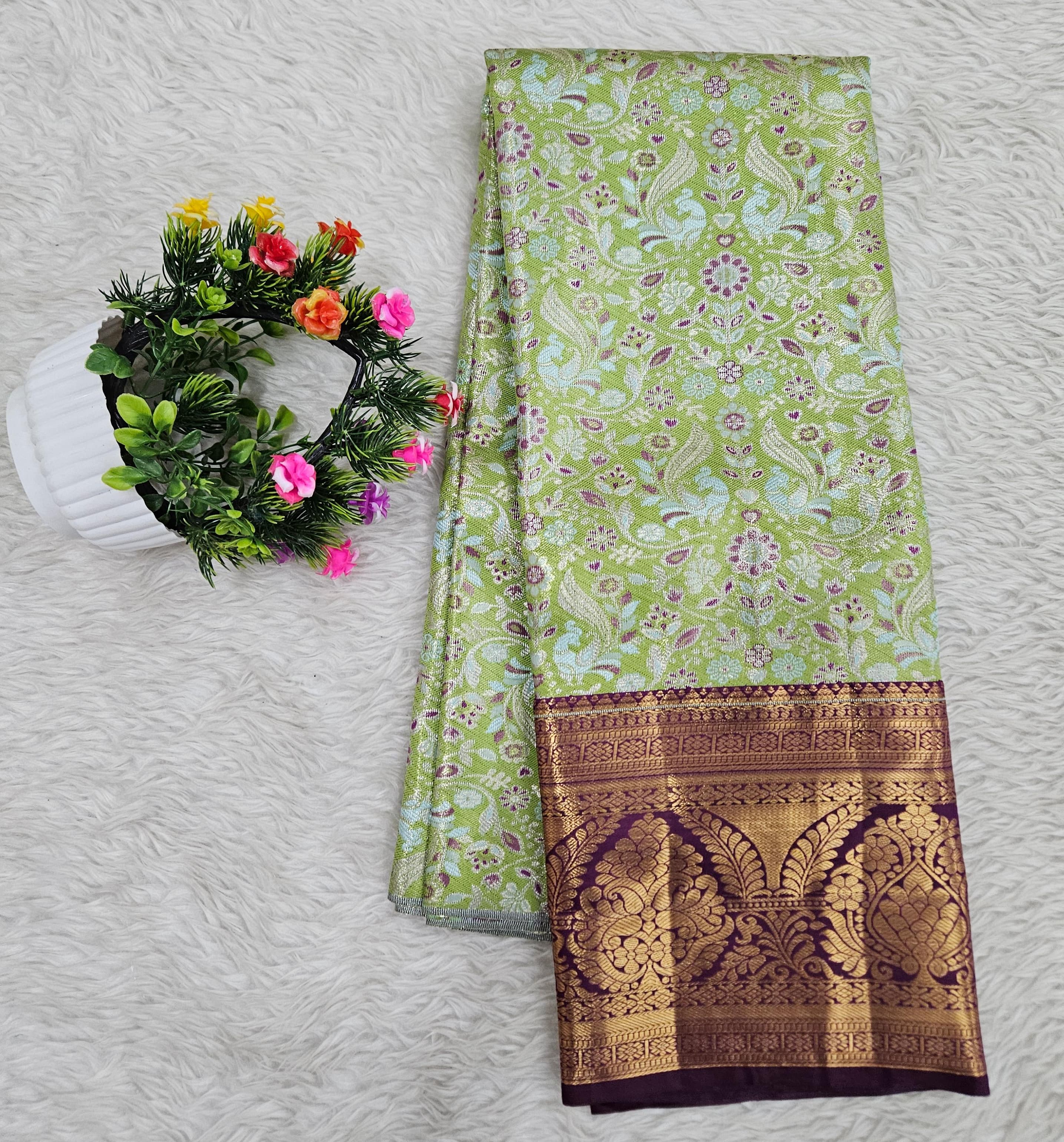 (5–10 Year) Lehenga – Unstitched (Blouse + Material)