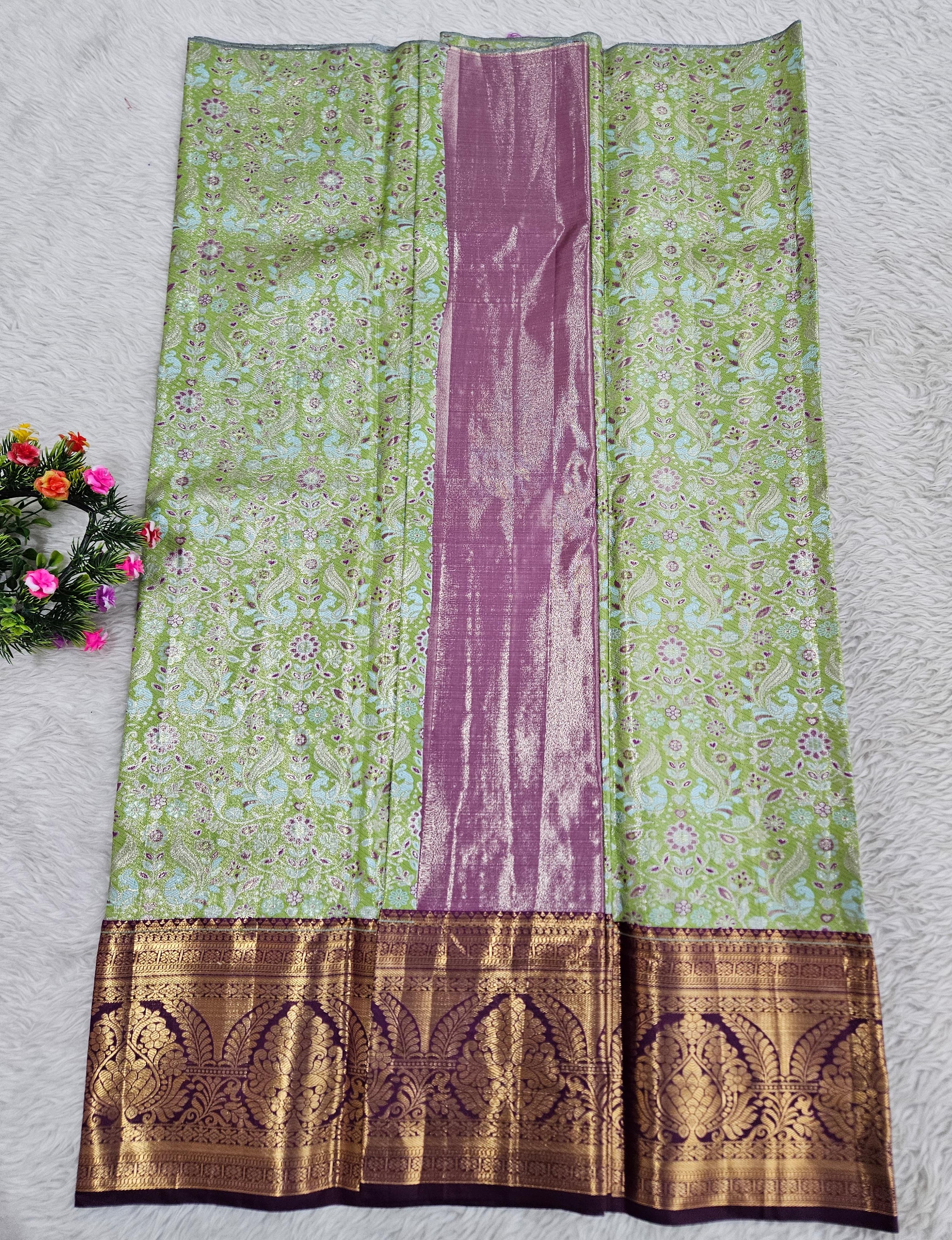 (5–10 Year) Lehenga – Unstitched (Blouse + Material)