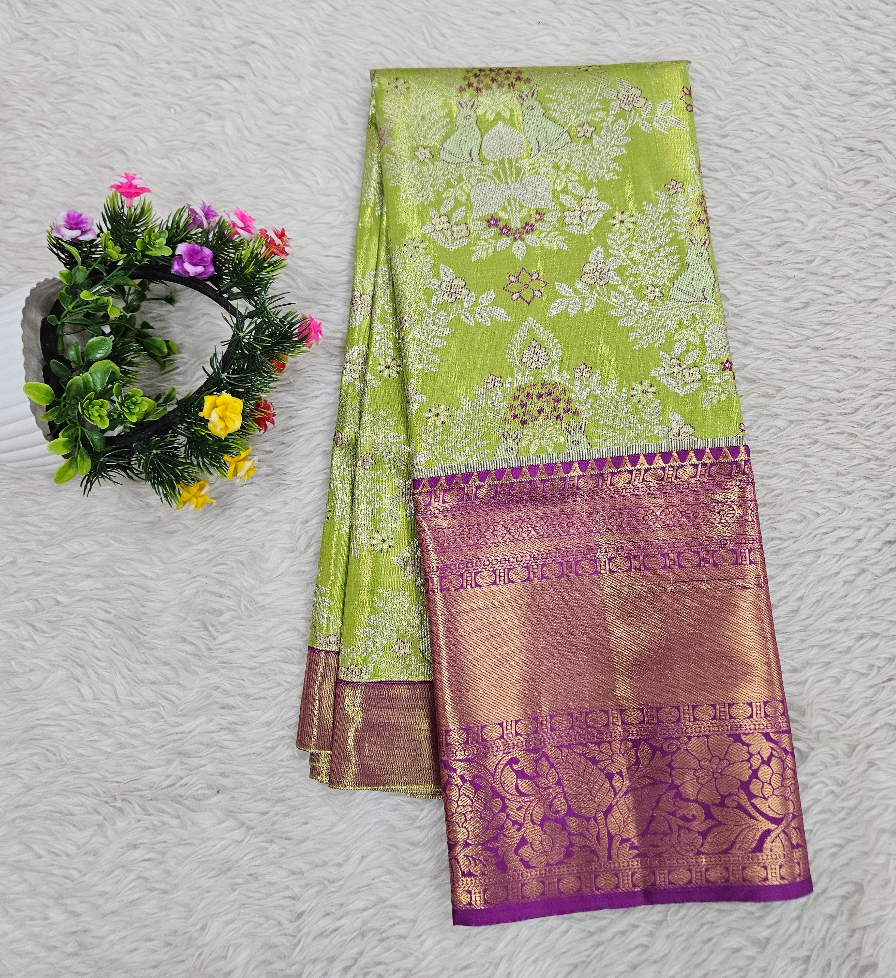 (5–10 Year) Lehenga – Unstitched (Blouse + Material)