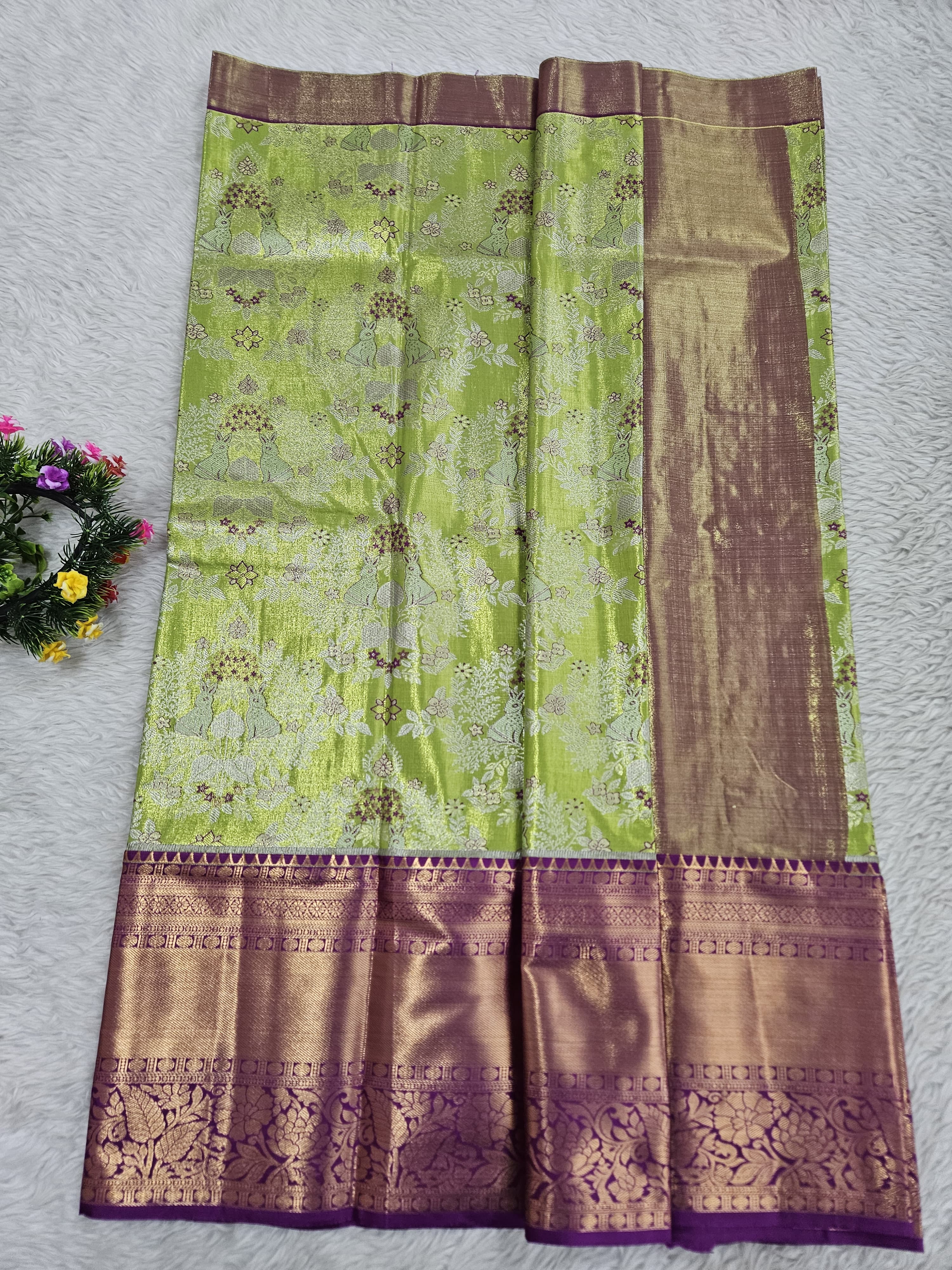 (5–10 Year) Lehenga – Unstitched (Blouse + Material)