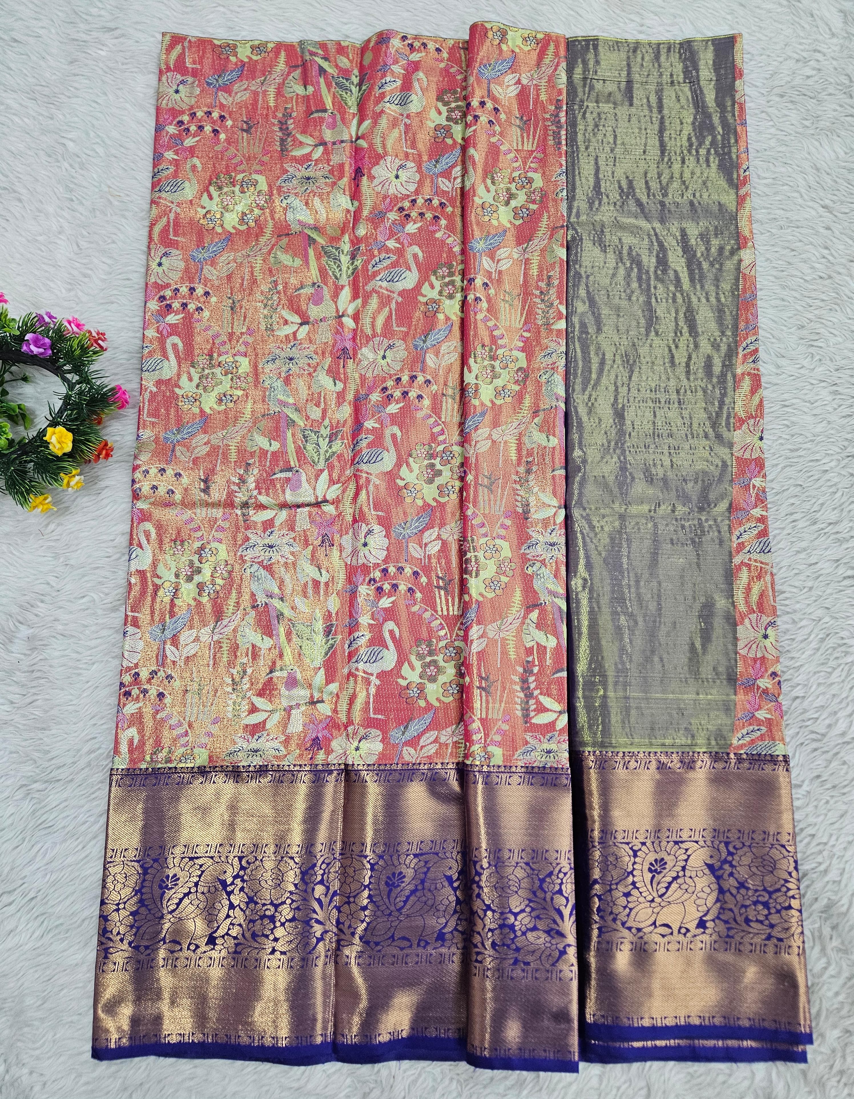 (5–10 Year) Lehenga – Unstitched (Blouse + Material)