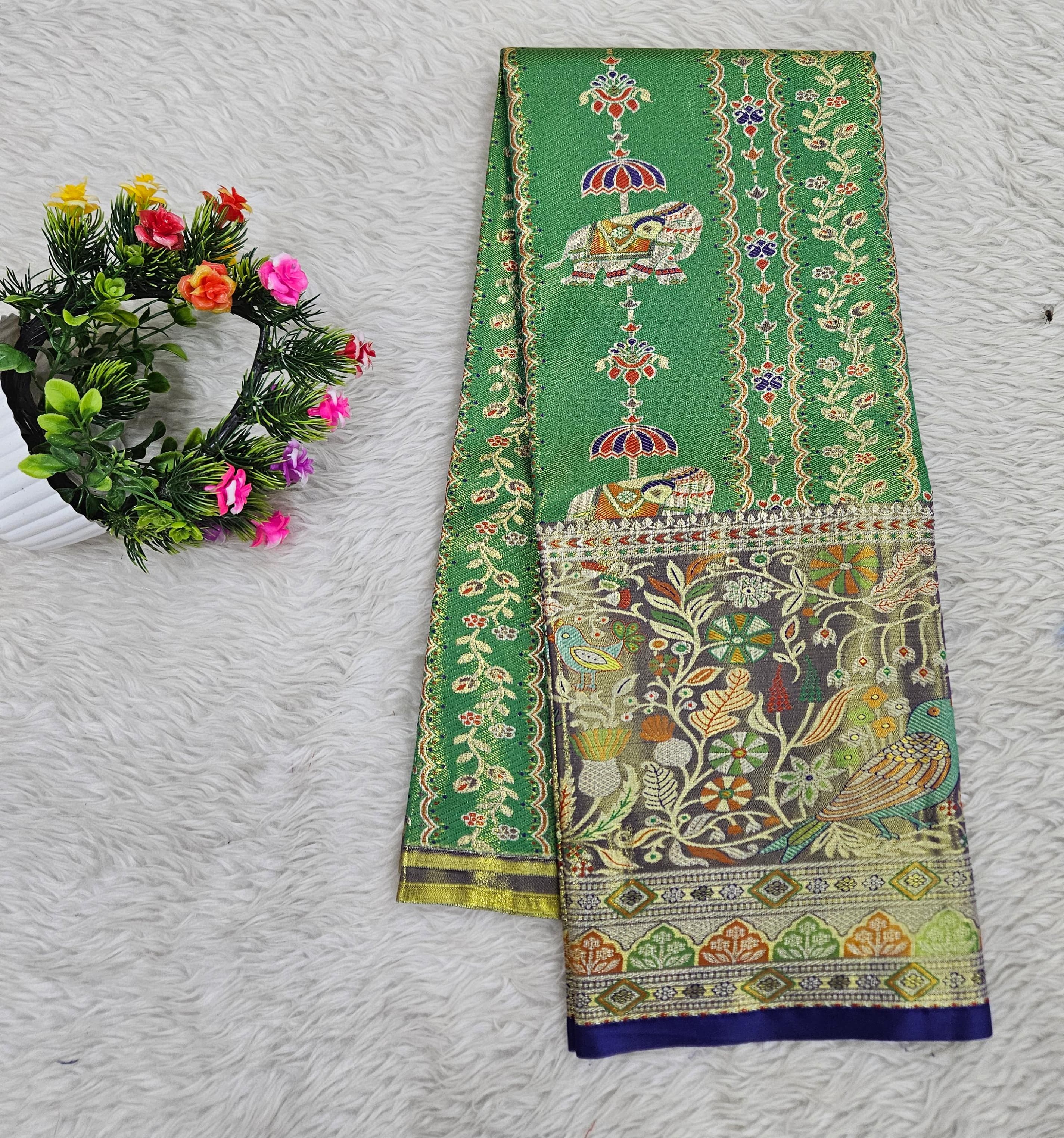 (5–10 Year) Lehenga – Unstitched (Blouse + Material)