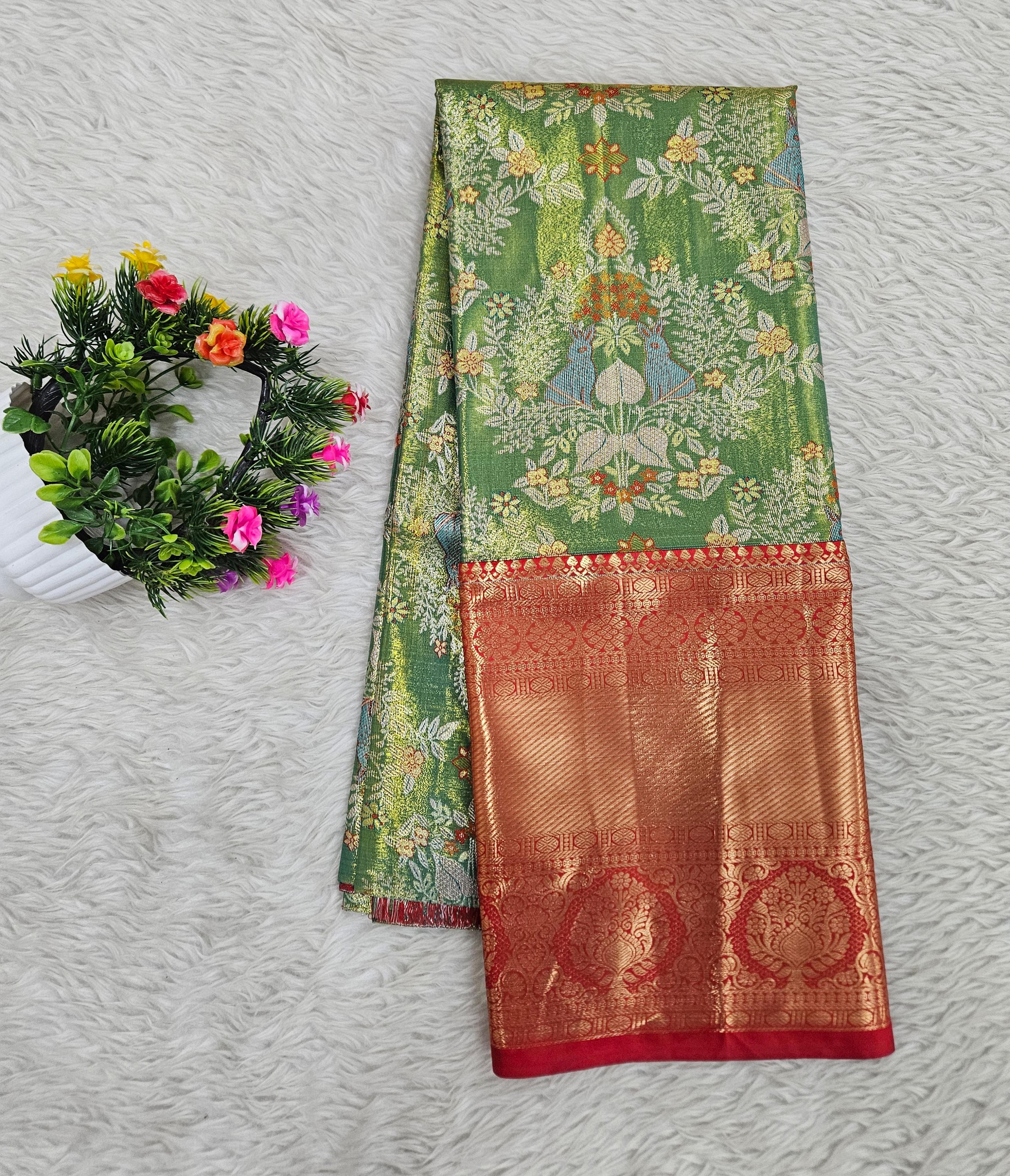 (5–10 Year) Lehenga – Unstitched (Blouse + Material)